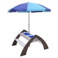 AXI Emily Mesa De Picnic De Agua Y Arena De Madera – Con Fregadero, Bomba De Agua Y Accesorios De 17 Piezas – Para Niños De 3 A 8 Años