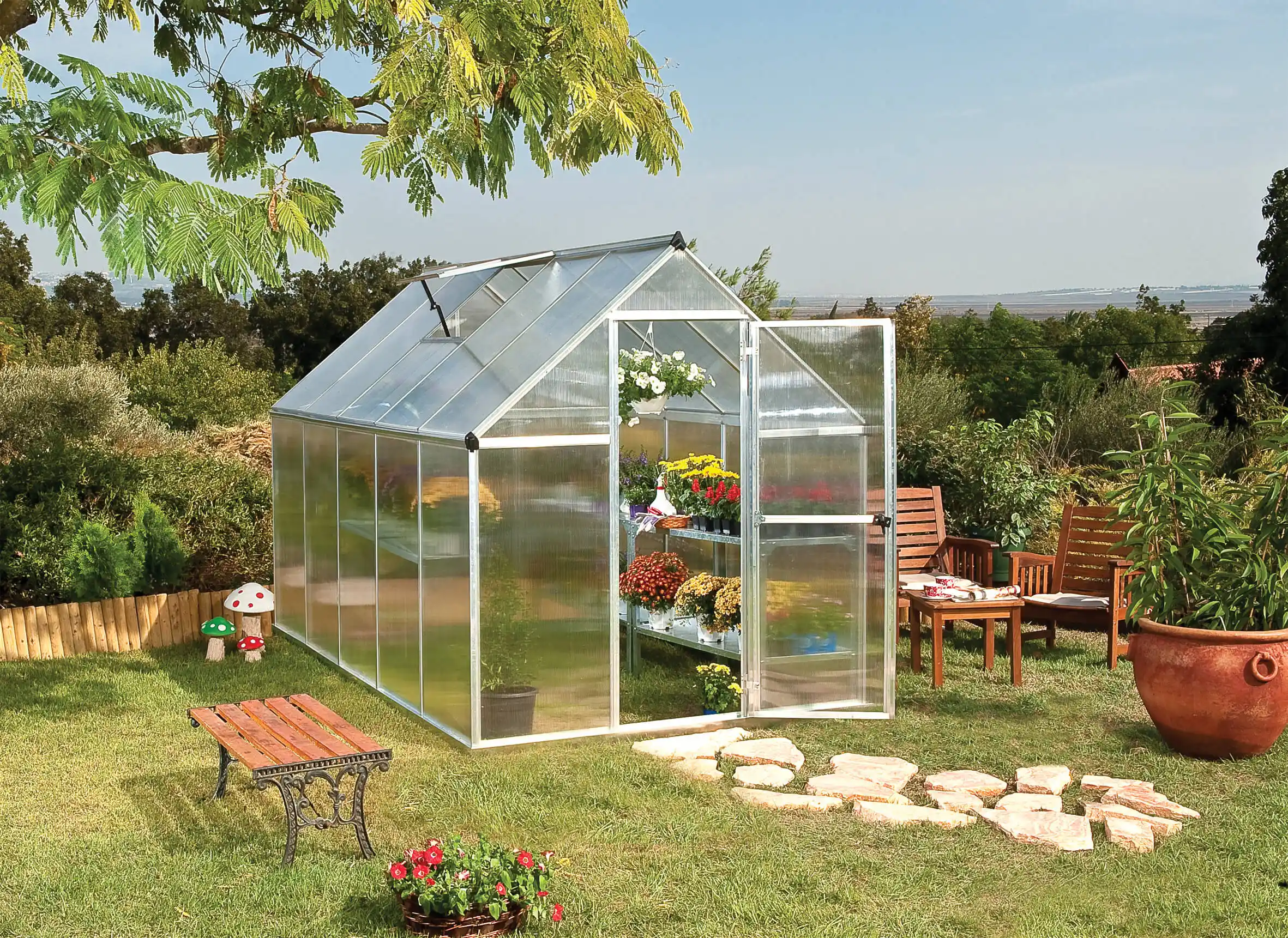 Canopia Mythos 306X185X208 cm Tuinkas Zilver meerwandig