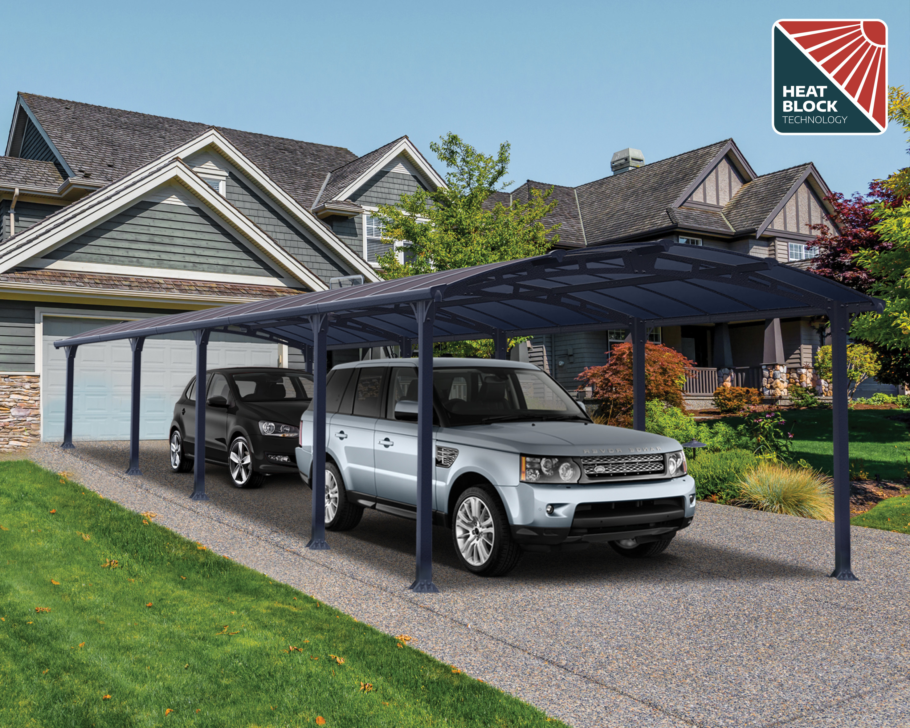 Canopia Arcadia  1077X360 cm Carport Enkel Donkergrijs Brons