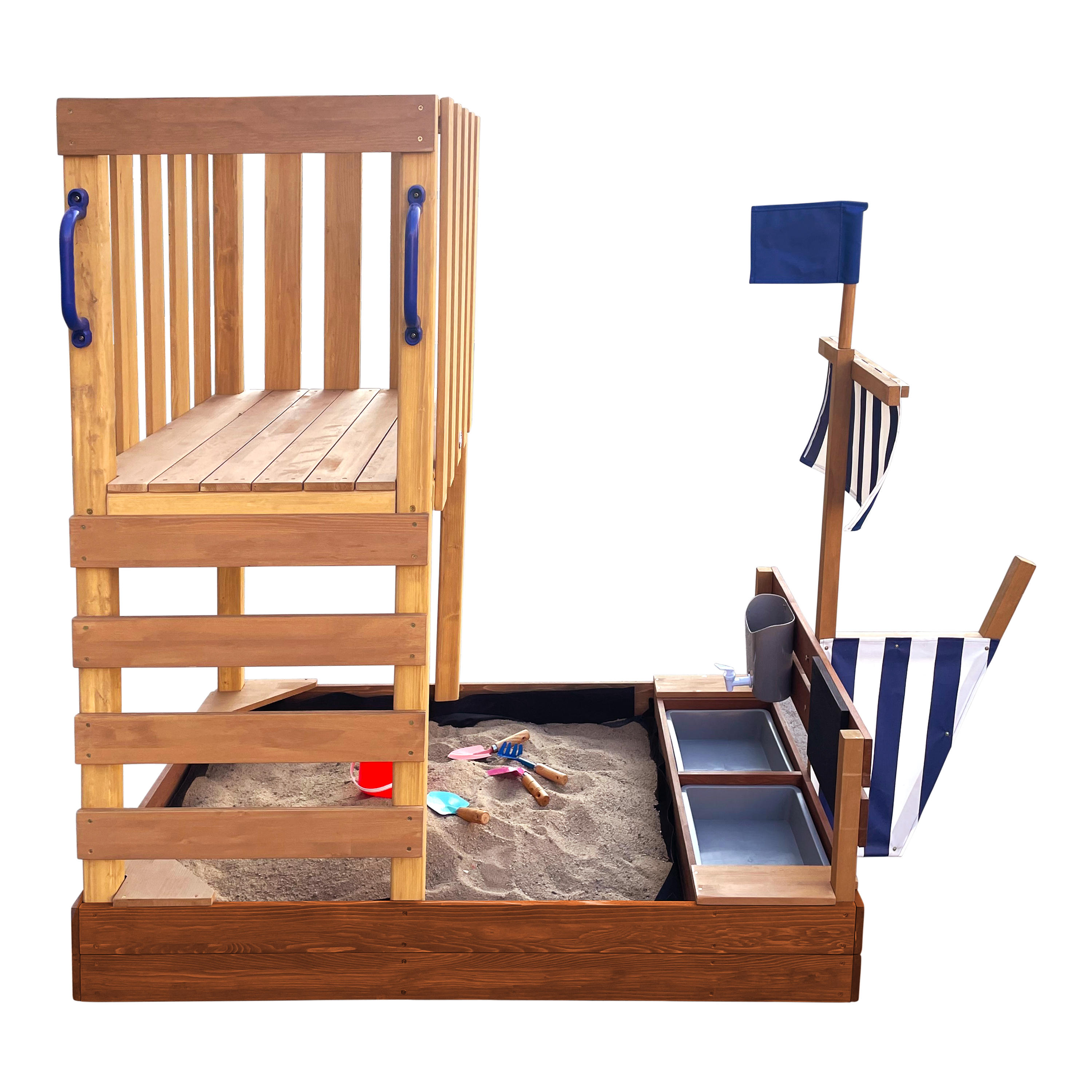 AXI Vicky Climbing Frame with Sandbox, Play Kitchen & Chalkboard