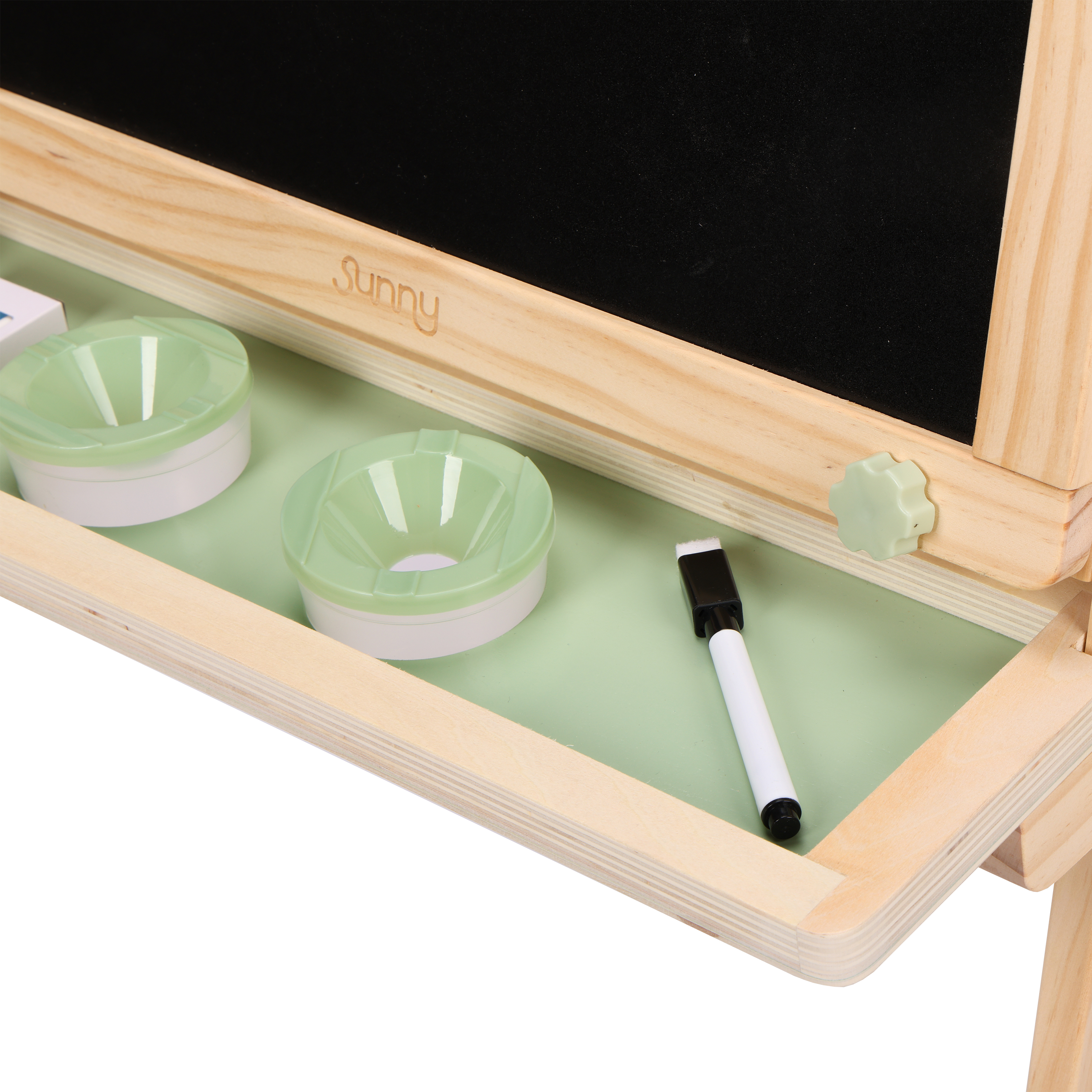 Sunny Mika Activity Easel with Pegboard - Natural Brown