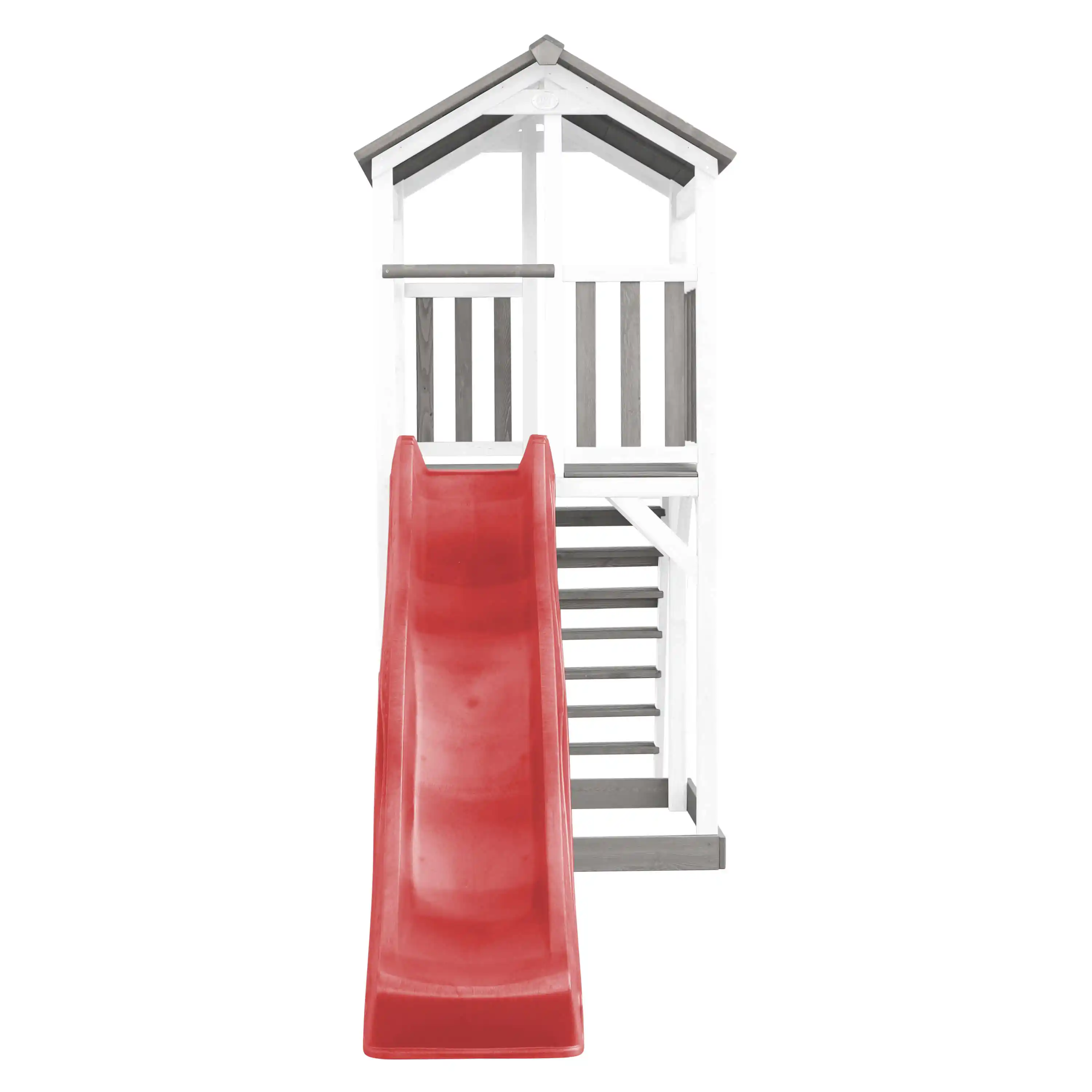 AXI Beach Tower Speeltoren Grijs/wit - Rode Glijbaan