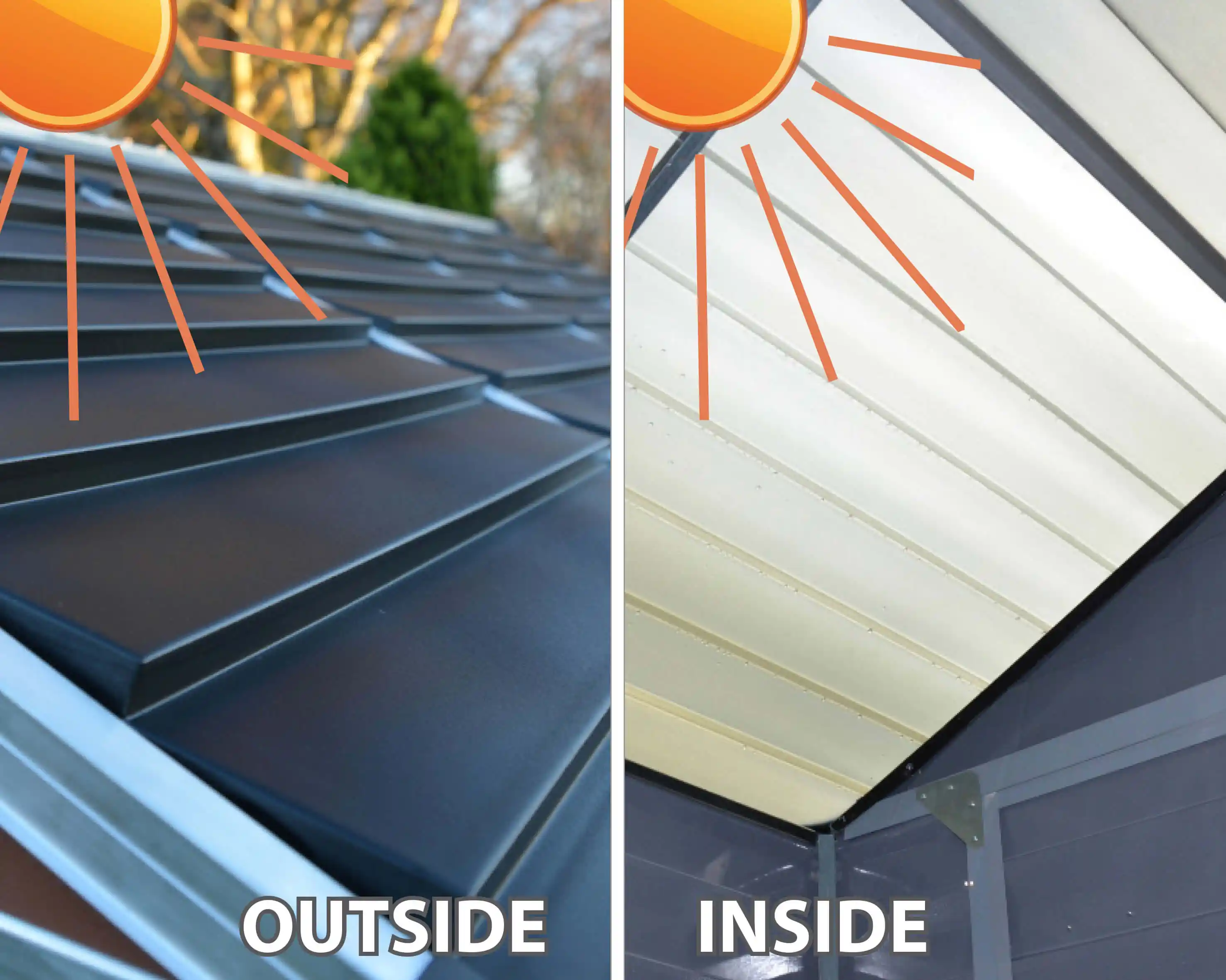 Canopia Skylight 90X185X217 cm Openlucht schuur voor tuin Amber