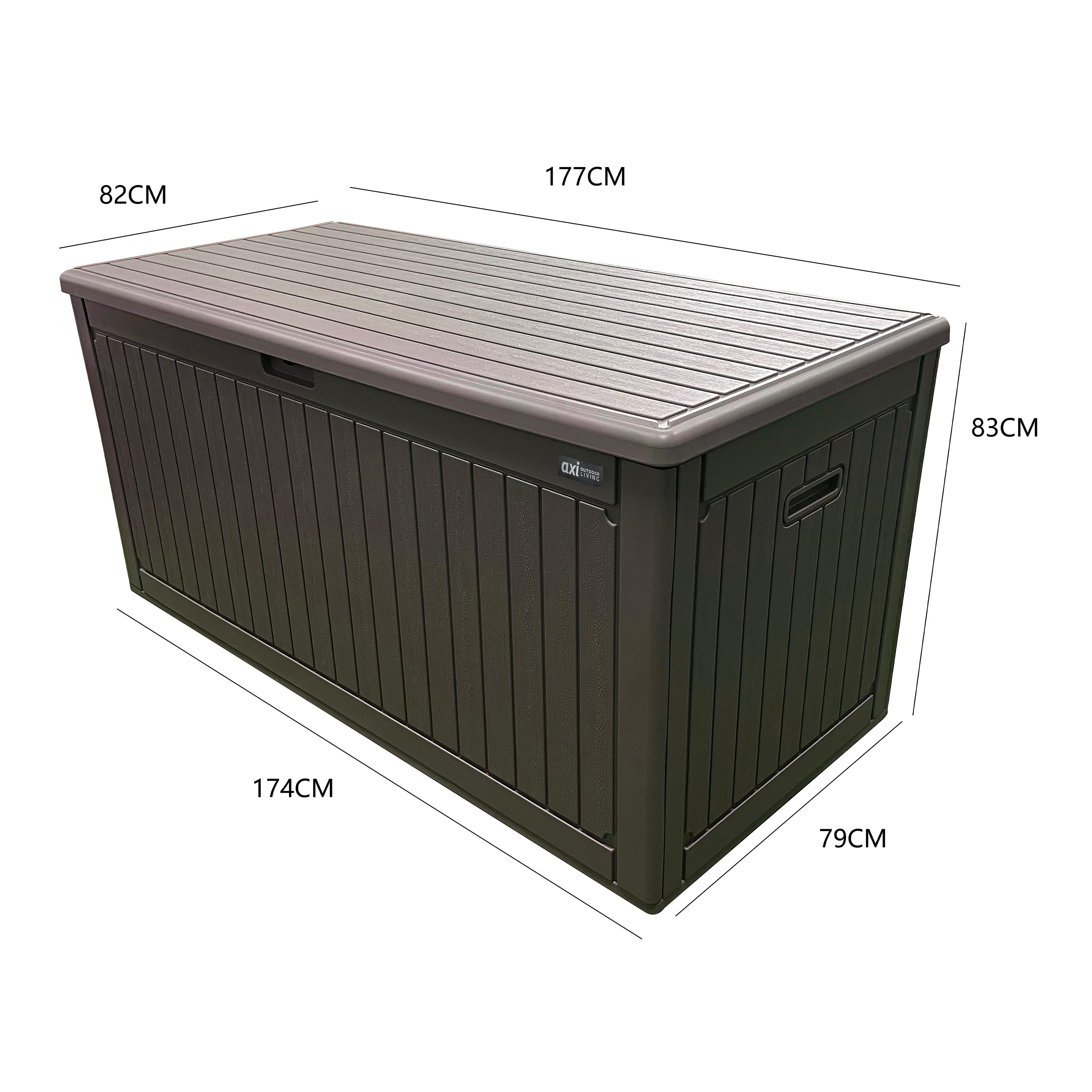 AXI Mike Plastic Storage Box 1000 Brown – 177x82x83cm