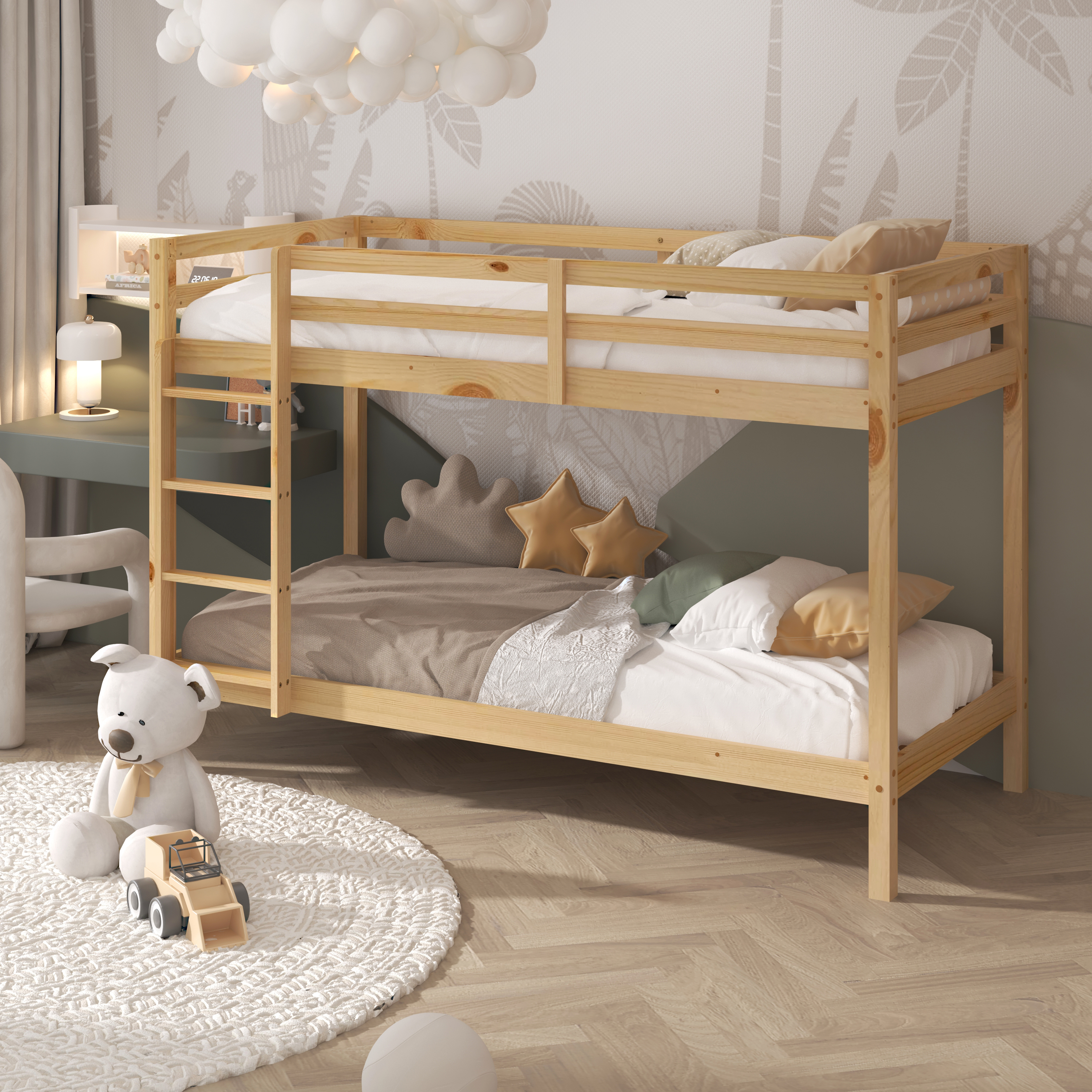 Sunny Jip Bunk Bed Natural – Without Mattresses