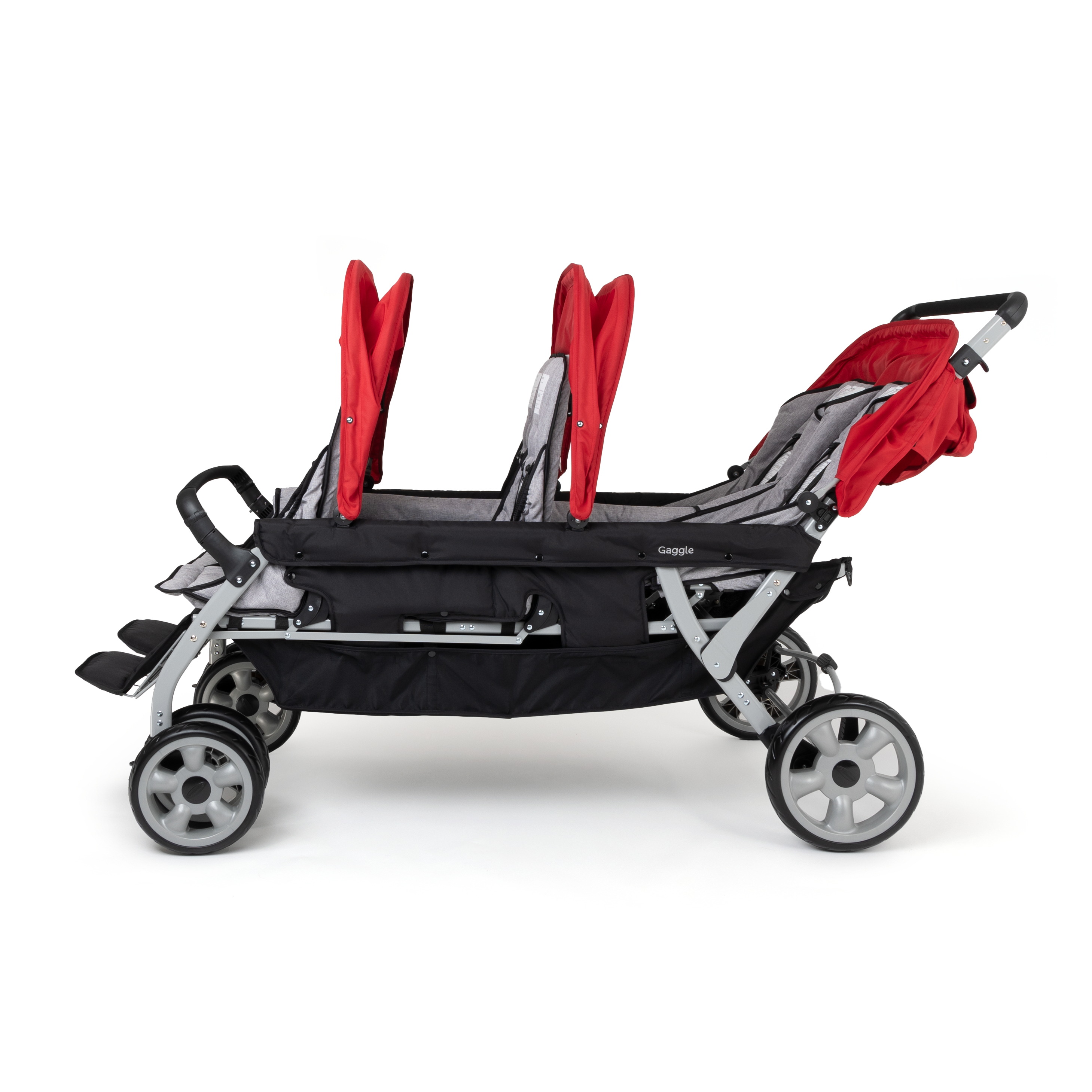 Gaggle Jamboree Folding Stroller for 6 children - Red-0849801015185 Gaggle Jamboree Folding Stroller for 6 children - Red