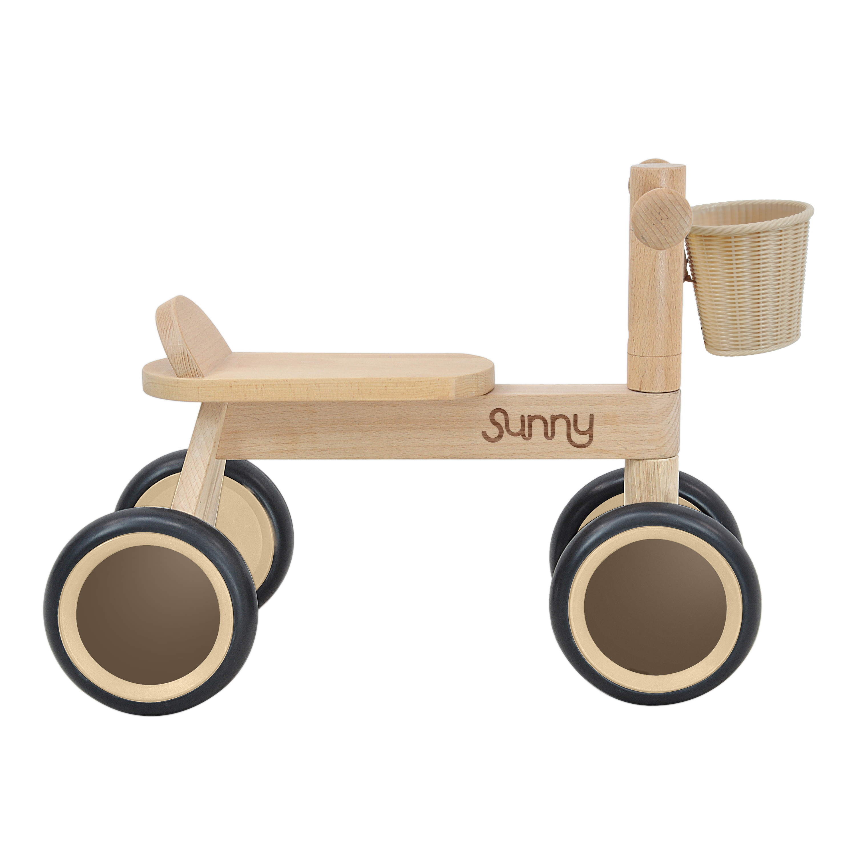 Sunny Mini Walker Houten Loopfiets incl. Opbergmandje