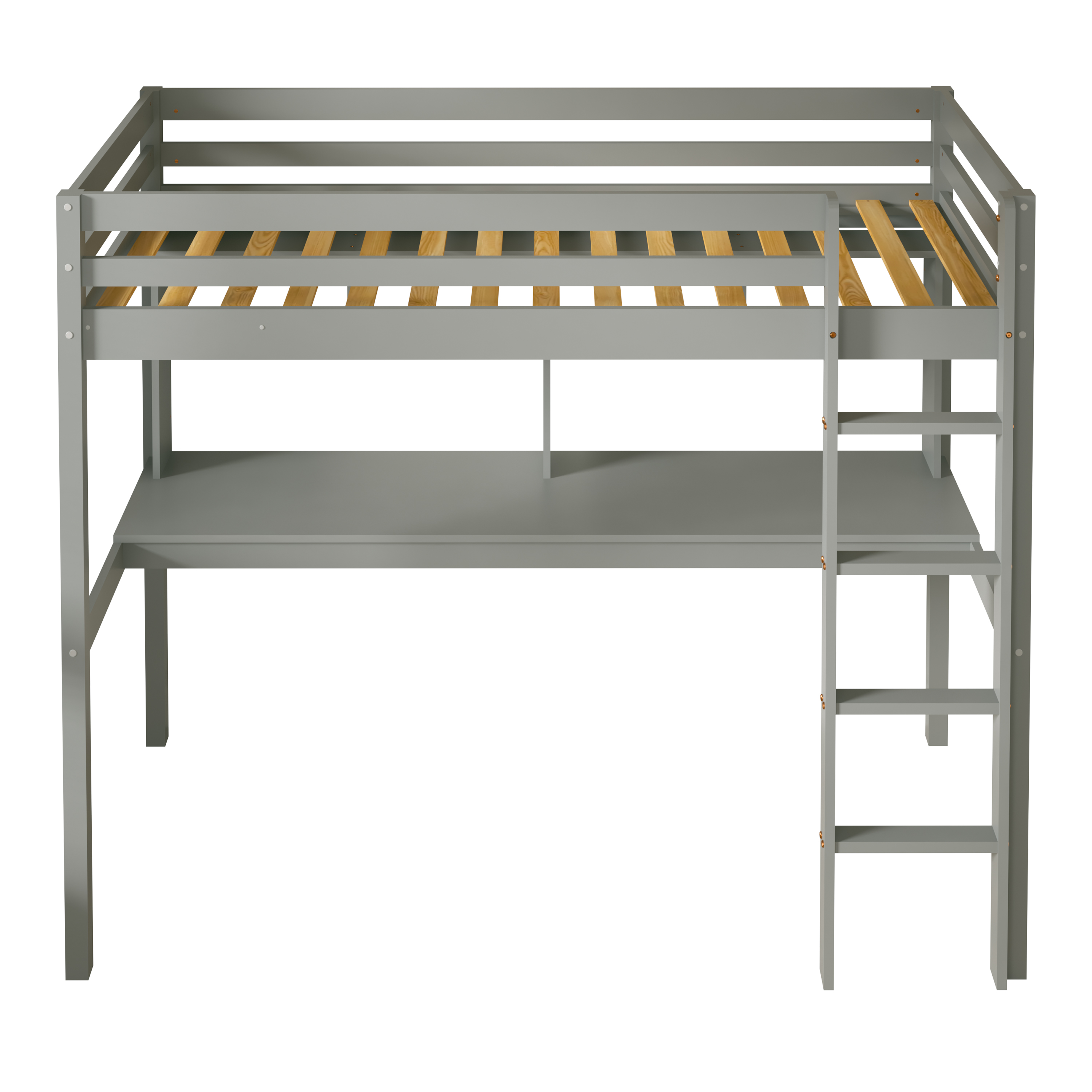 Sunny Sil Loft Bed with Desk Grey – With Mattress