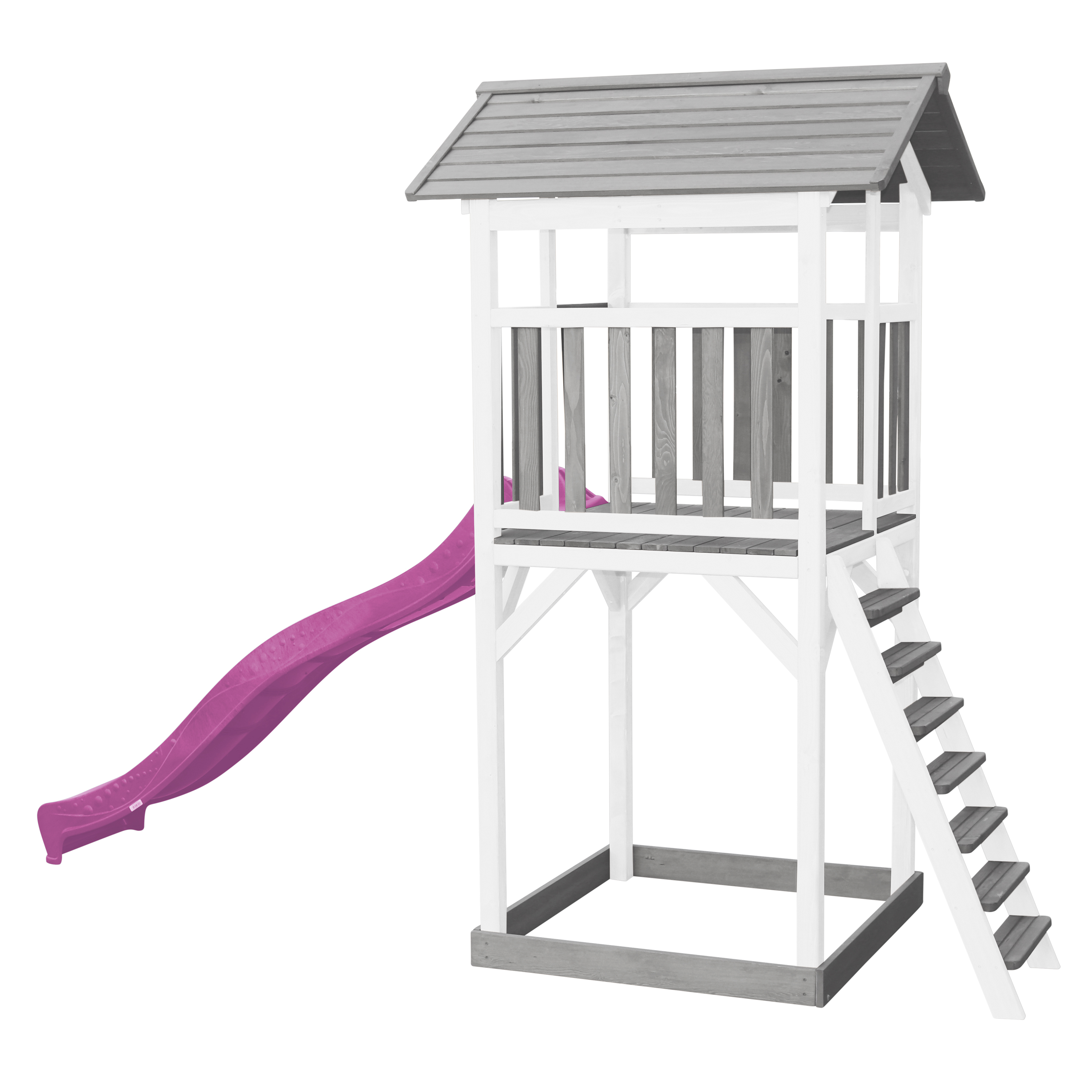 AXI Beach Tower Grey/White - Purple Slide