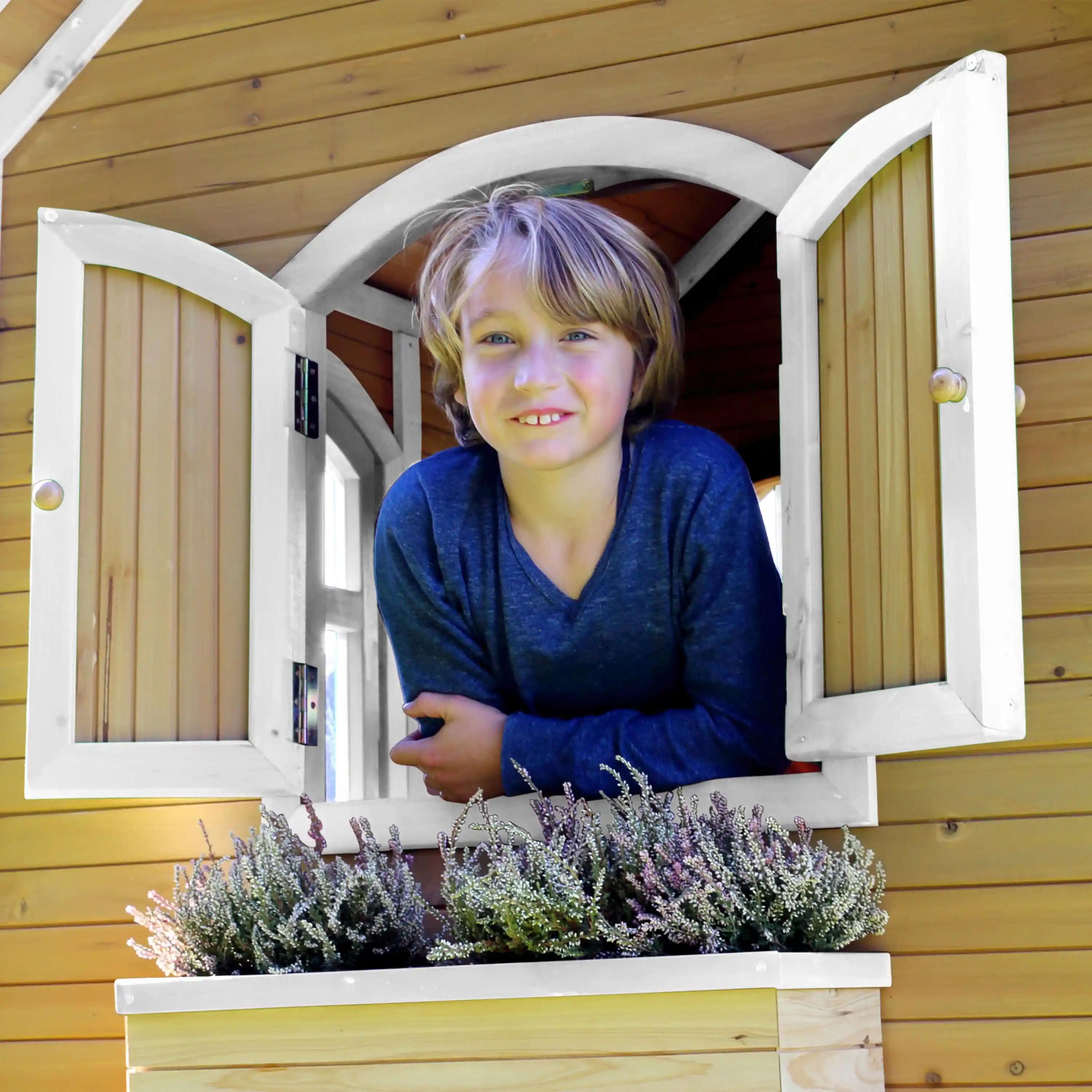 AXI Sarah Speelhuis Bruin/wit - Witte glijbaan