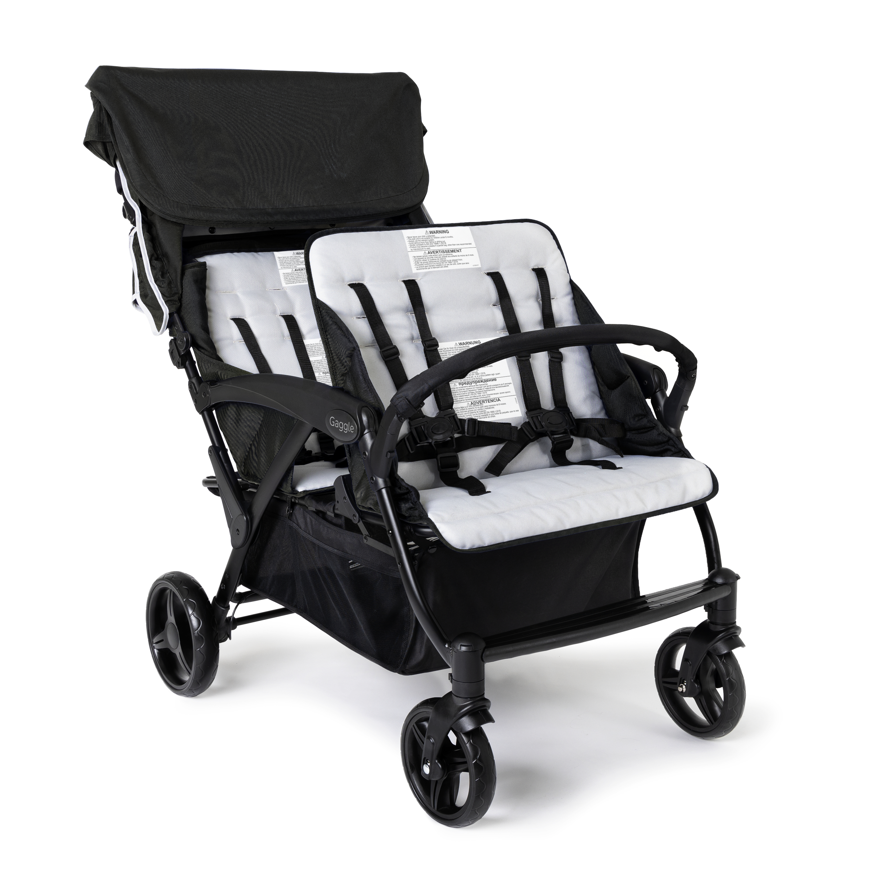 Gaggle Odyssey 4x4 quad kinderwagen / buggy voor 4 kinderen in grijs/zwart