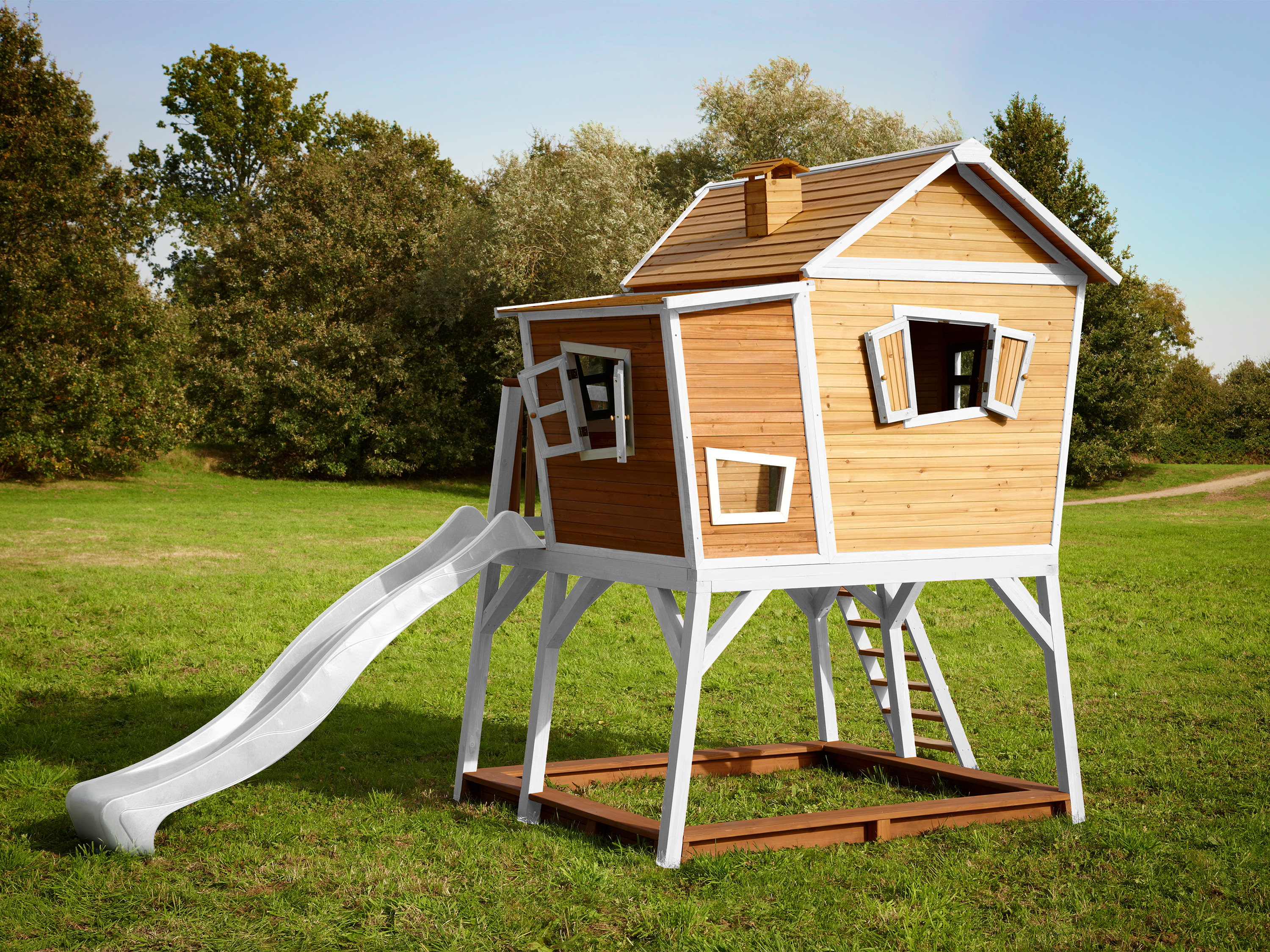 AXI Max Playhouse Brown/White - White Slide-8717973933397 AXI Max Playhouse Brown/White - White Slide