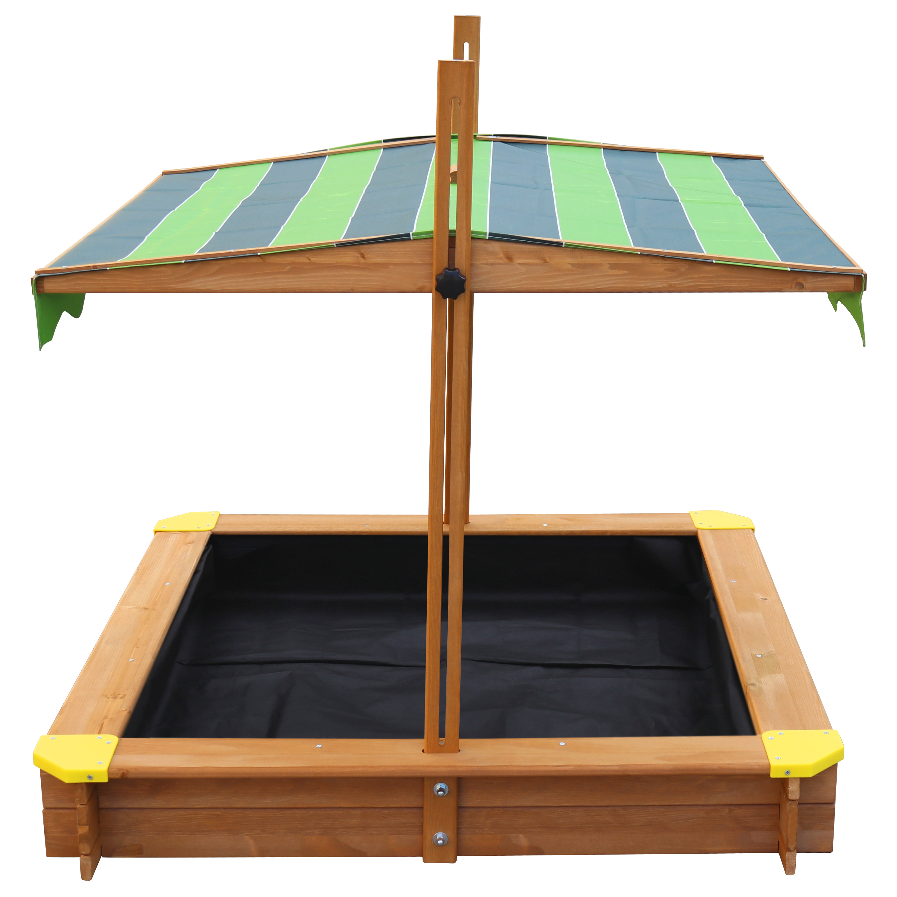 AXI Lily Sandbox with Canopy - 118 x 118 x 118 cm - Brown/Green