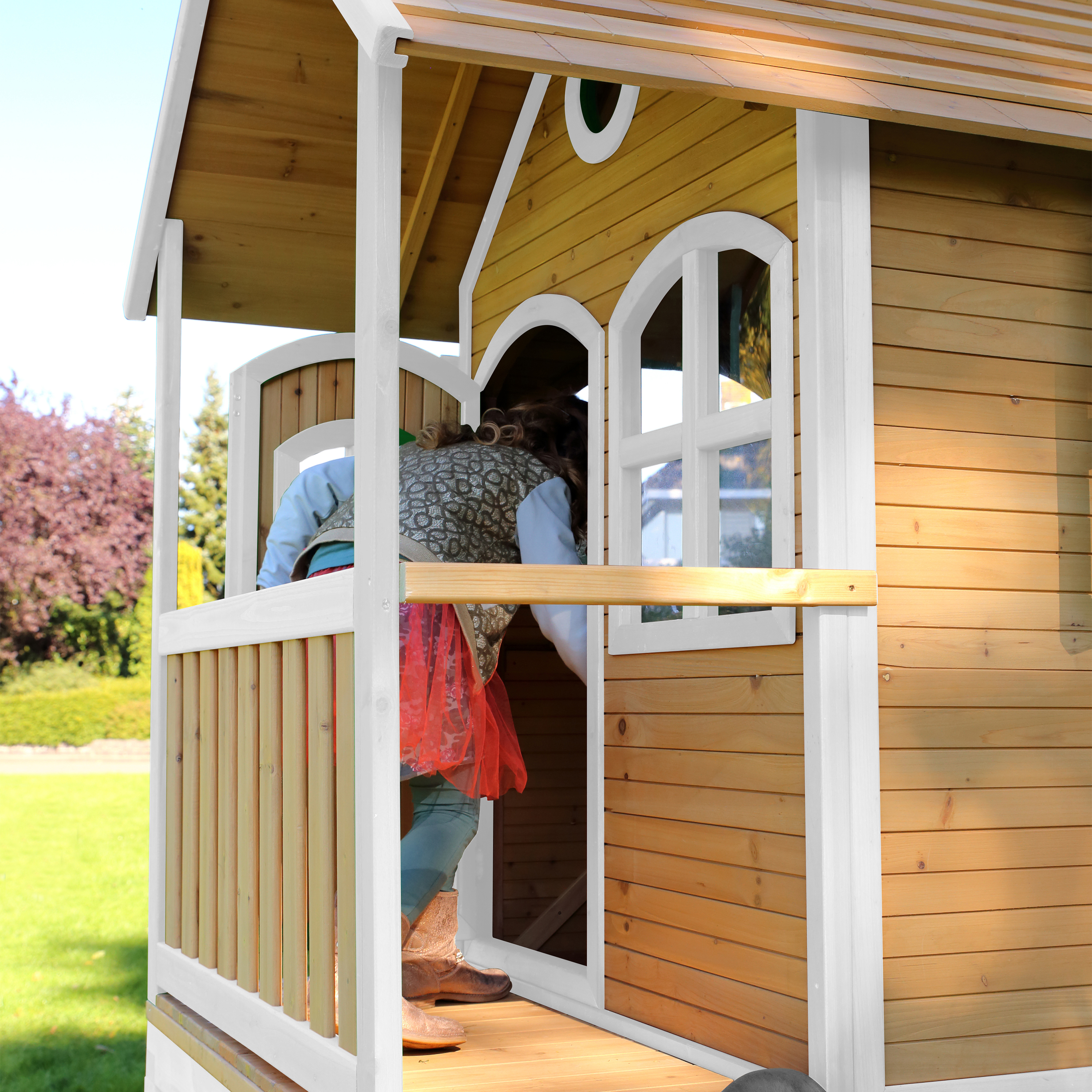 AXI Laura Playhouse Brown/white - Grey Slide