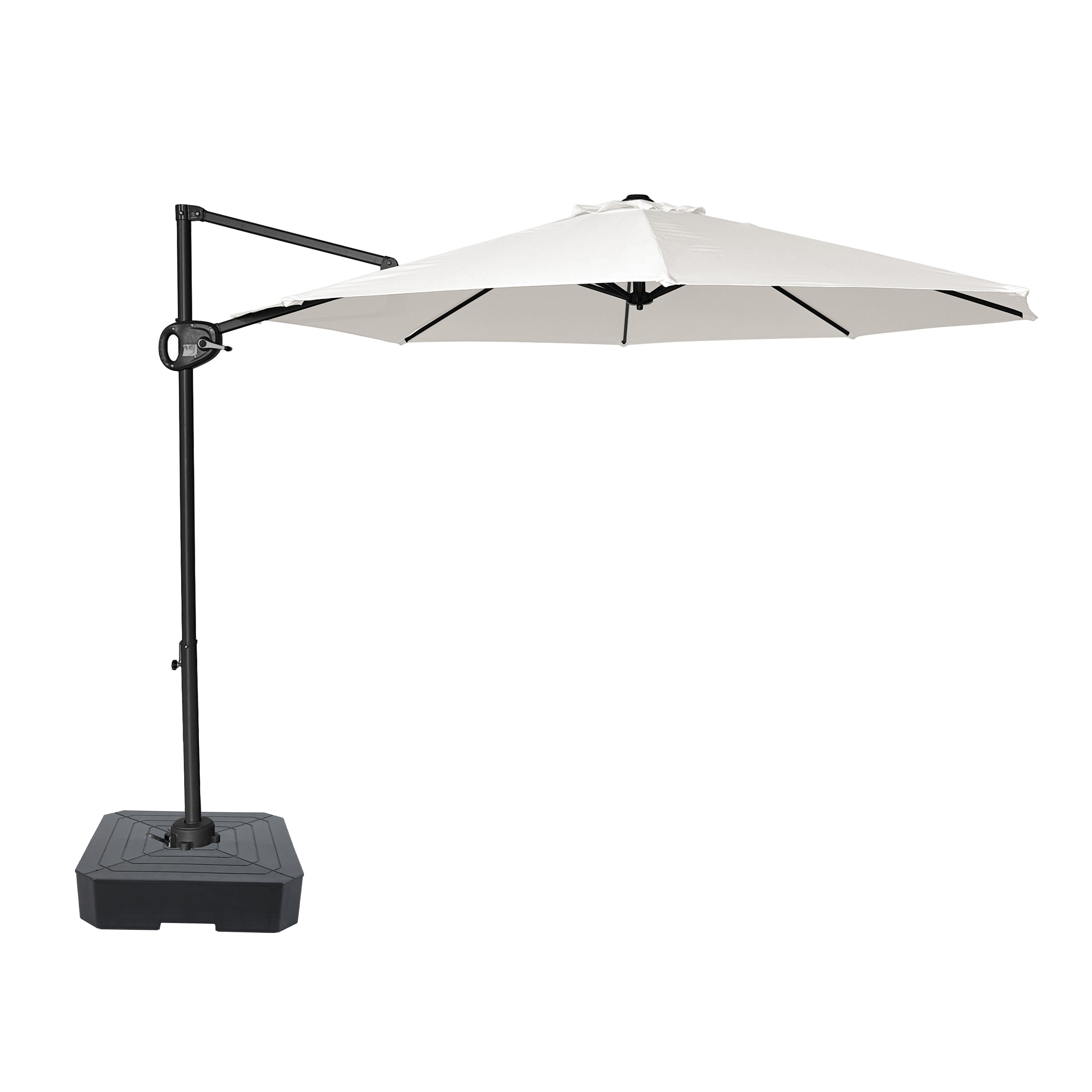 AXI Solea Cantilever Parasol Ø 300 cm incl. fillable parasol base Anthracite/Beige – Complete Set