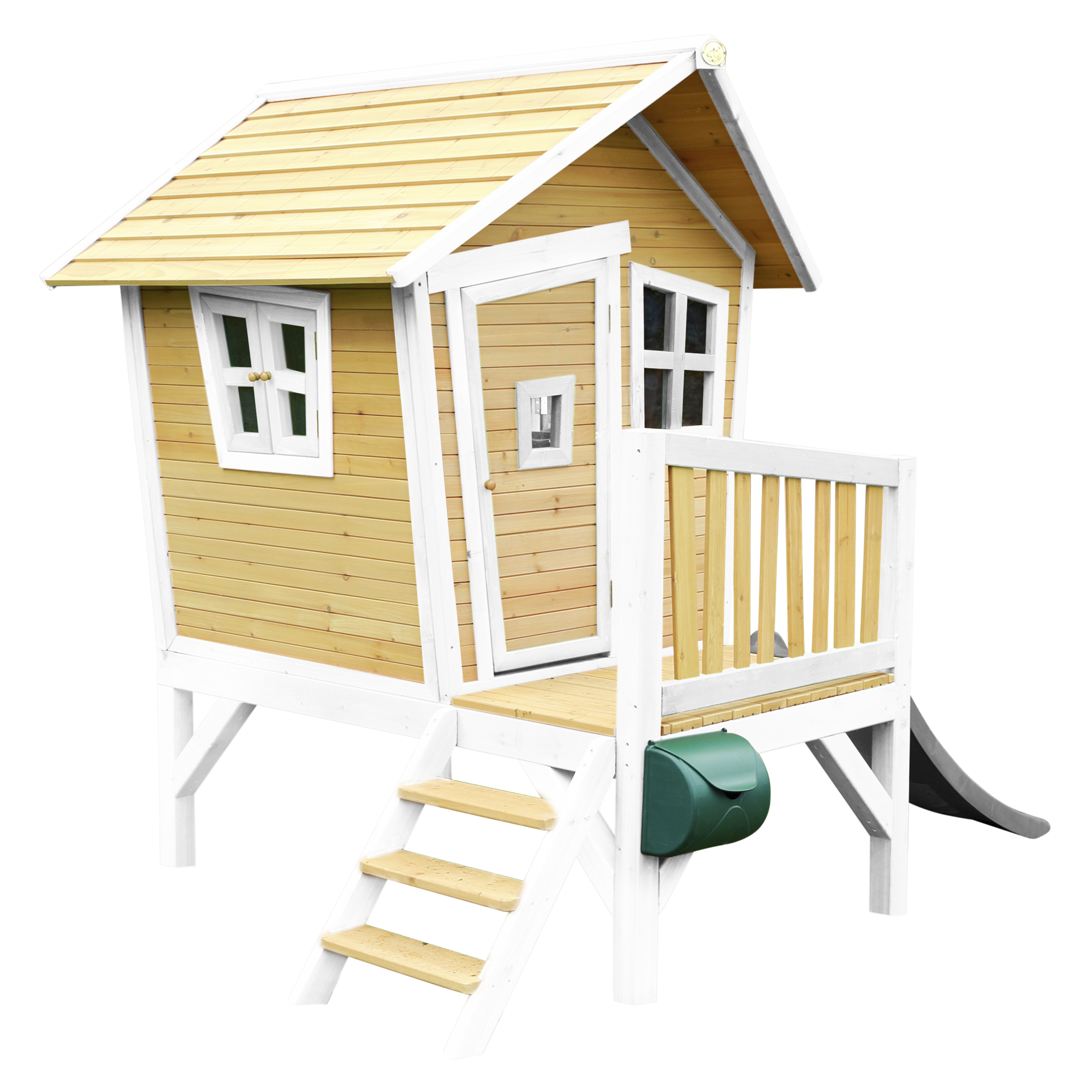 AXI Robin Playhouse Brown/White - Grey Slide