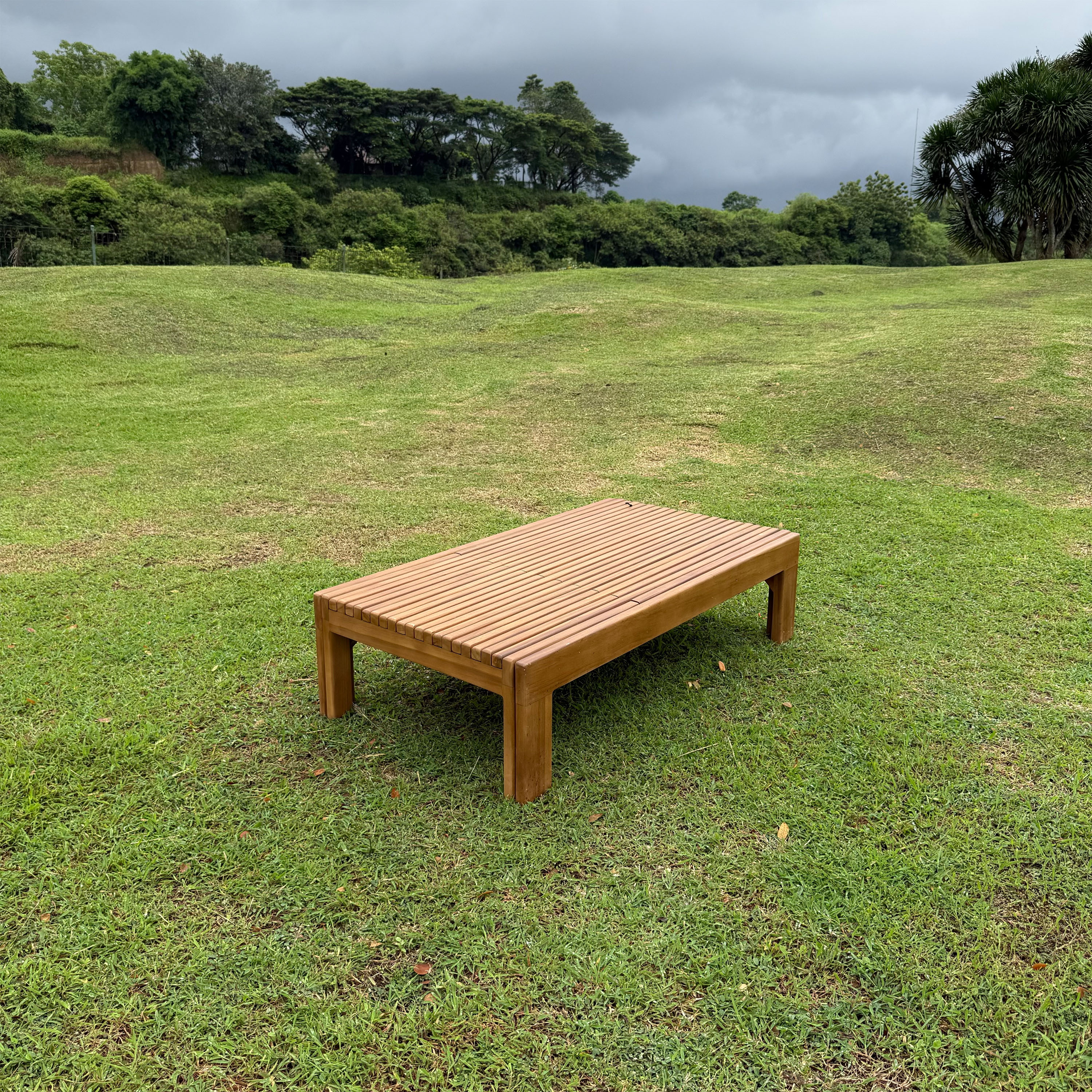 AXI Rowan 2-in-1 Sunbed and Garden Bench - Teak