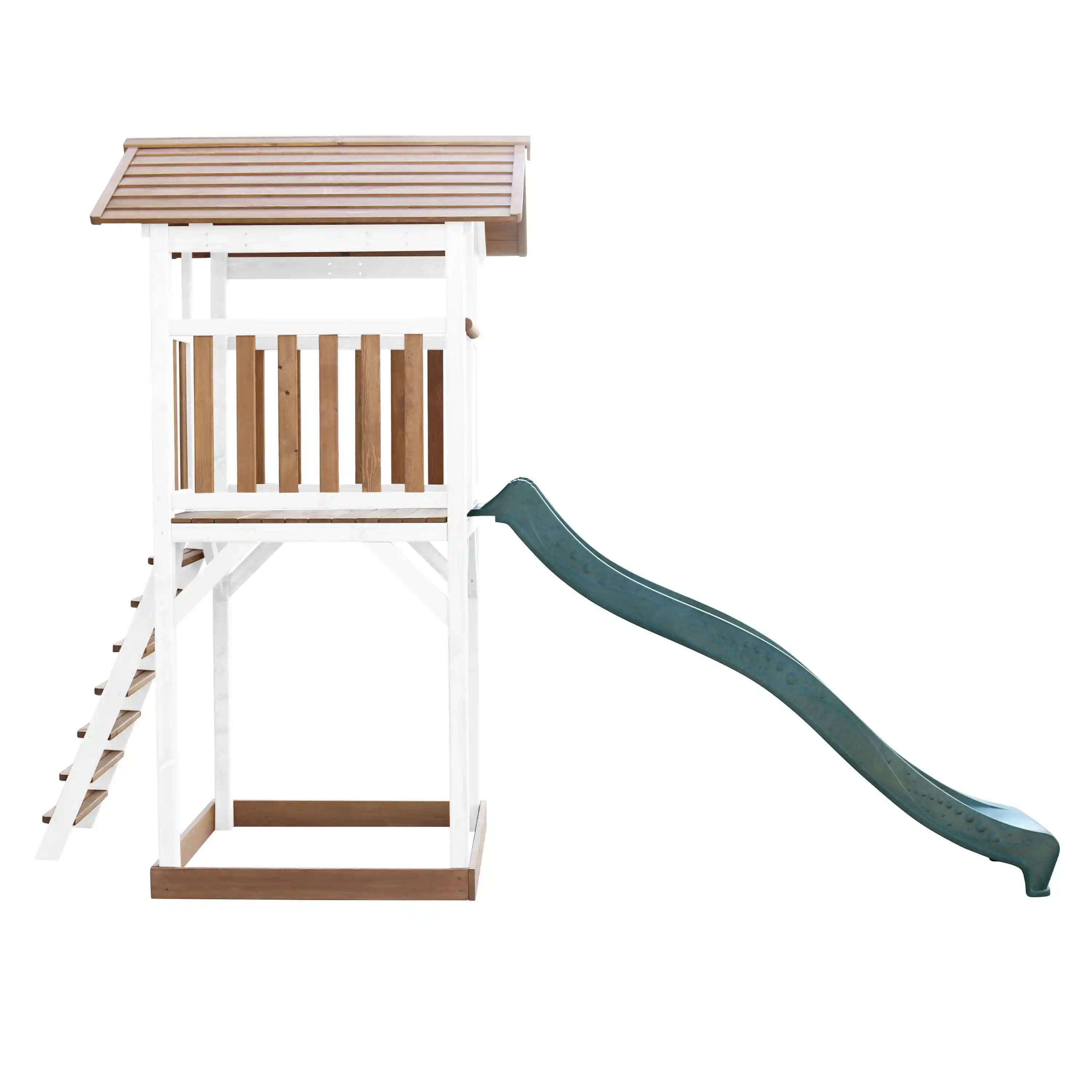 AXI Beach Tower Speeltoren Bruin/wit - Groene Glijbaan