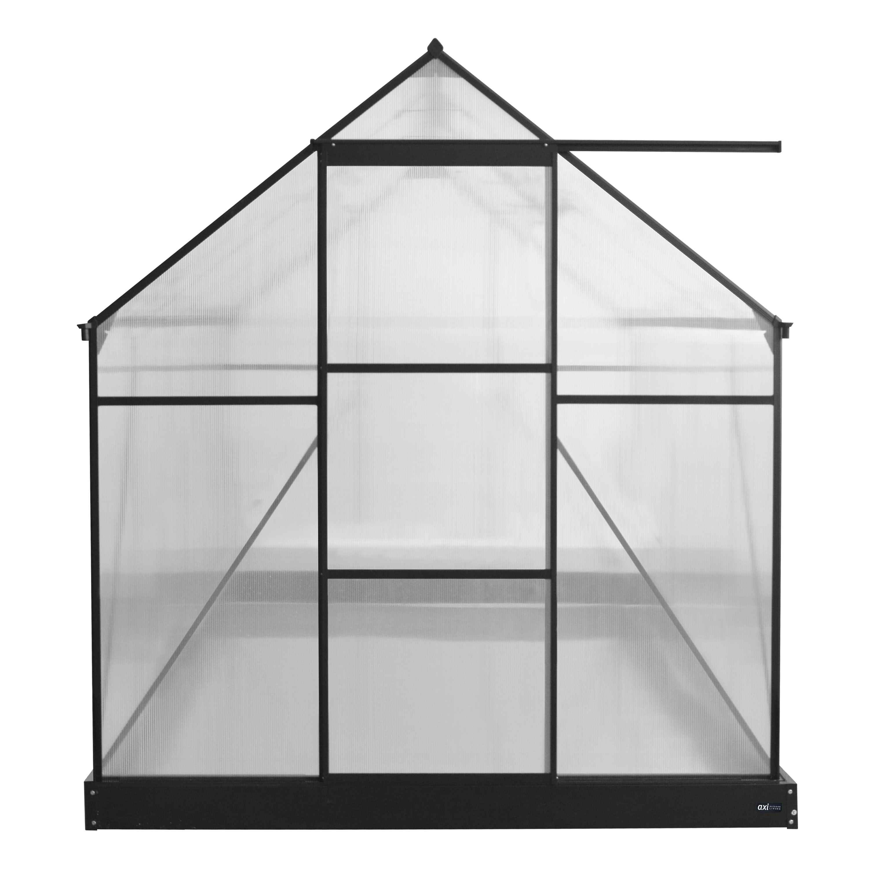 AXI Simon Greenhouse Polycarbonate - Black 310x190x207 cm