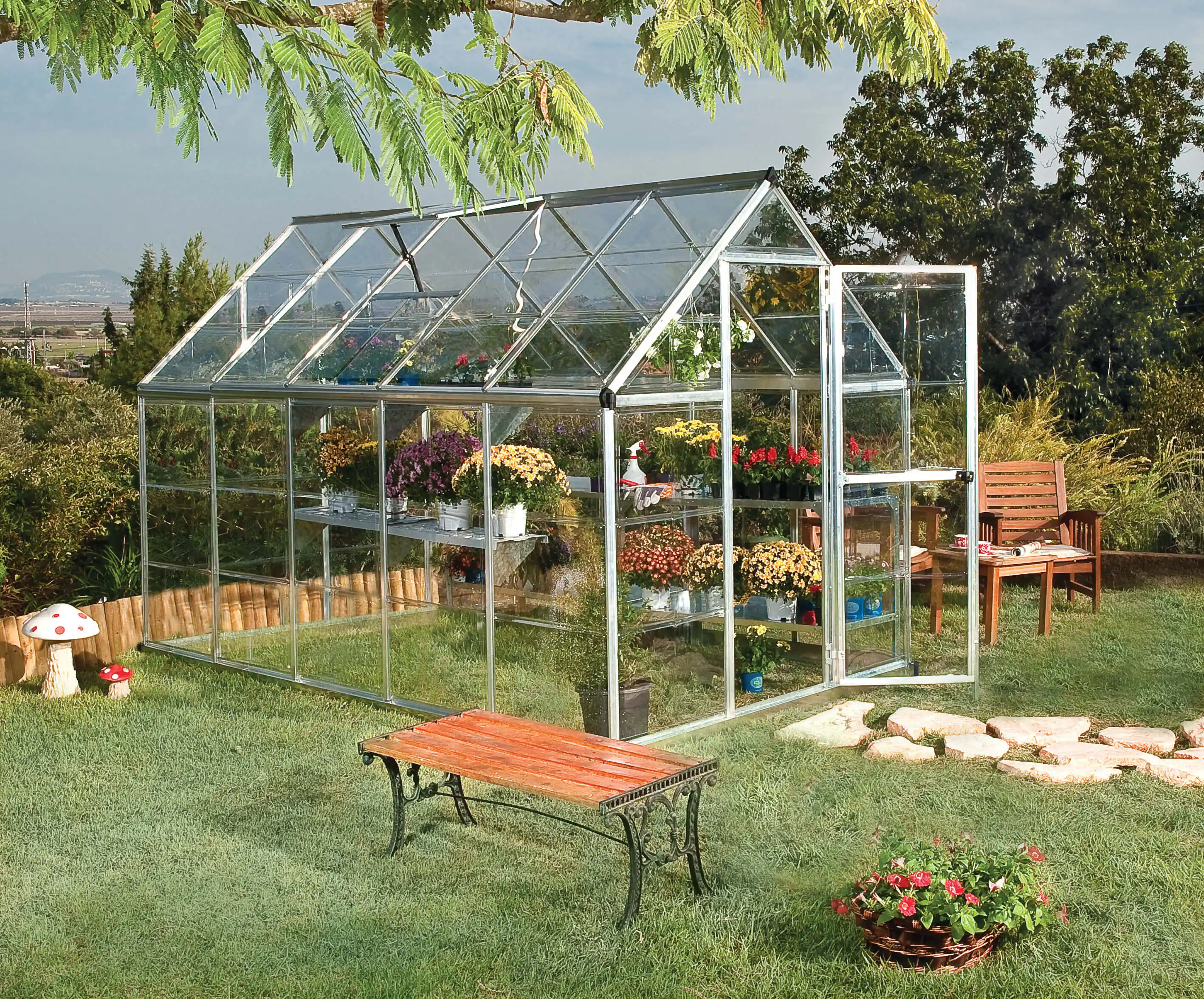 Canopia Harmony 306X185X208 cm Tuinkas Zilver Helder-7290103110840 Canopia Harmony 306X185X208 cm Tuinkas Zilver Helder
