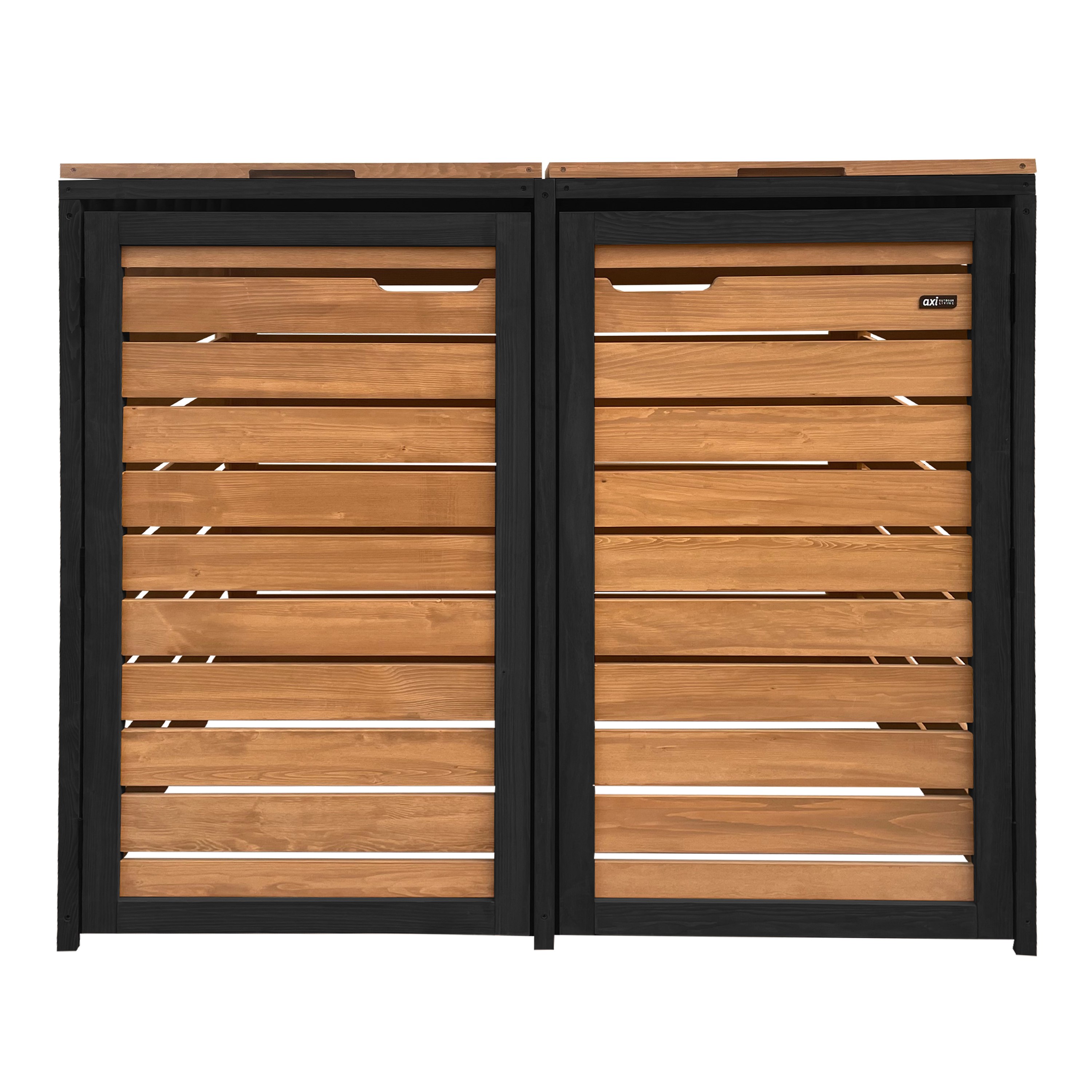 AXI Lex Wooden Bin Storage Brown/Black - 2 bins