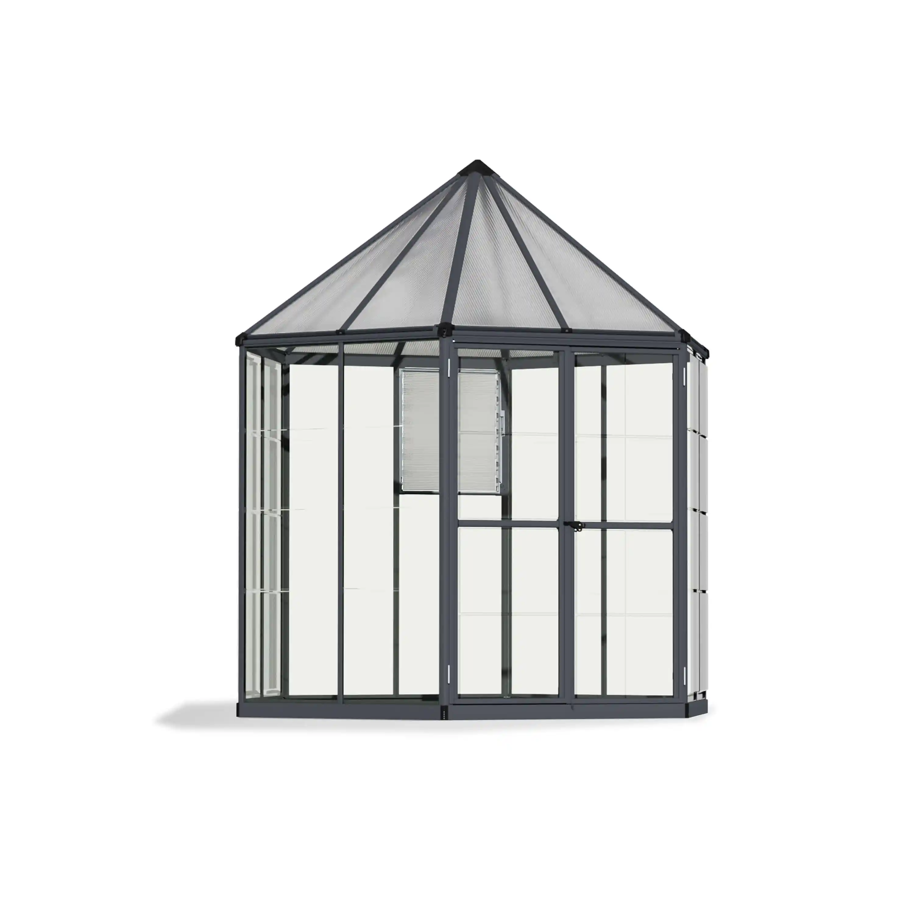 Canopia Oasis 247X213X267 cm Hexagoon Tuinkas Grijs-7290108133837 Canopia Oasis 247X213X267 cm Hexagoon Tuinkas Grijs