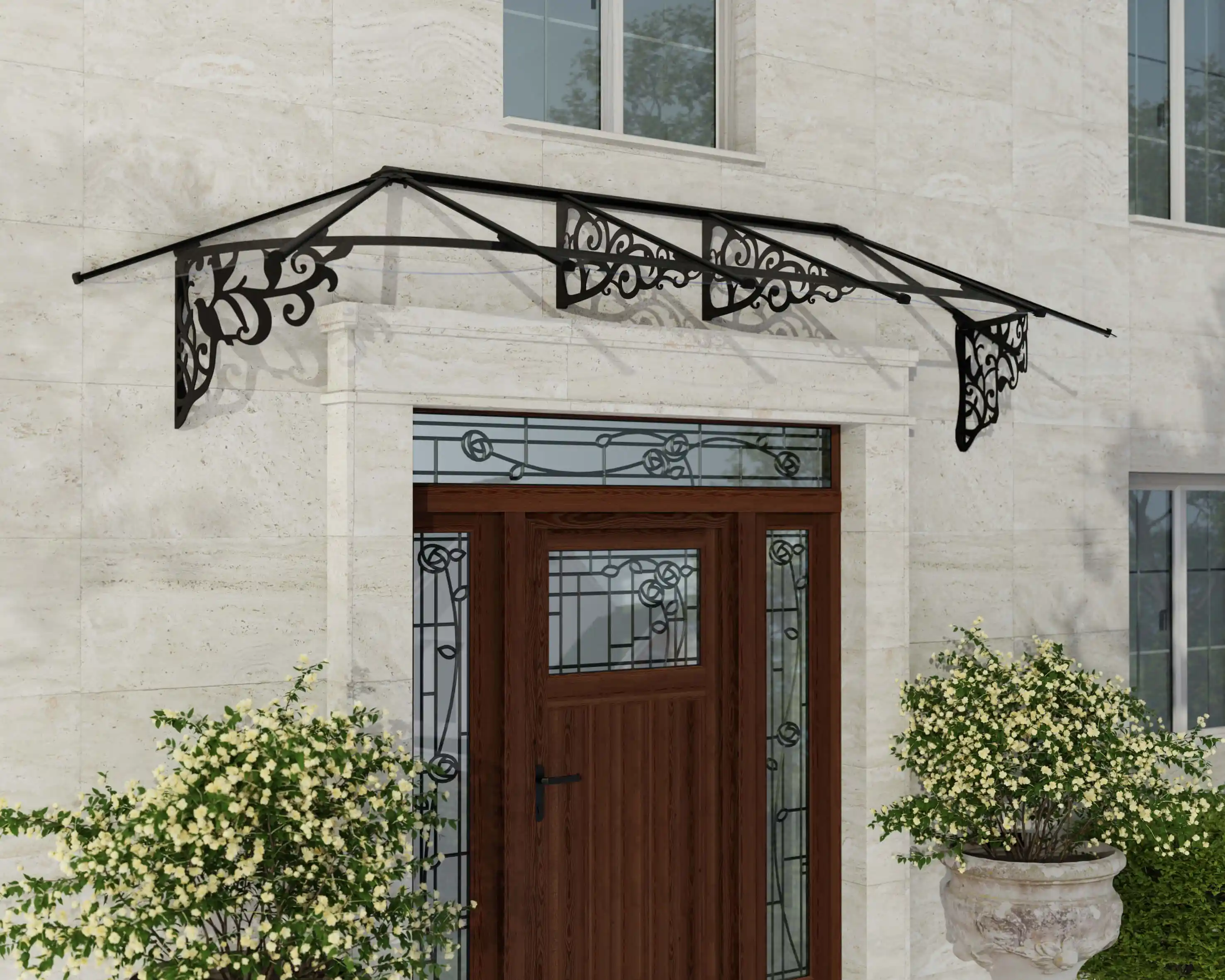 Canopia Lily 319X88X70 cmDeur en Veranda Luifel Zwart Helder