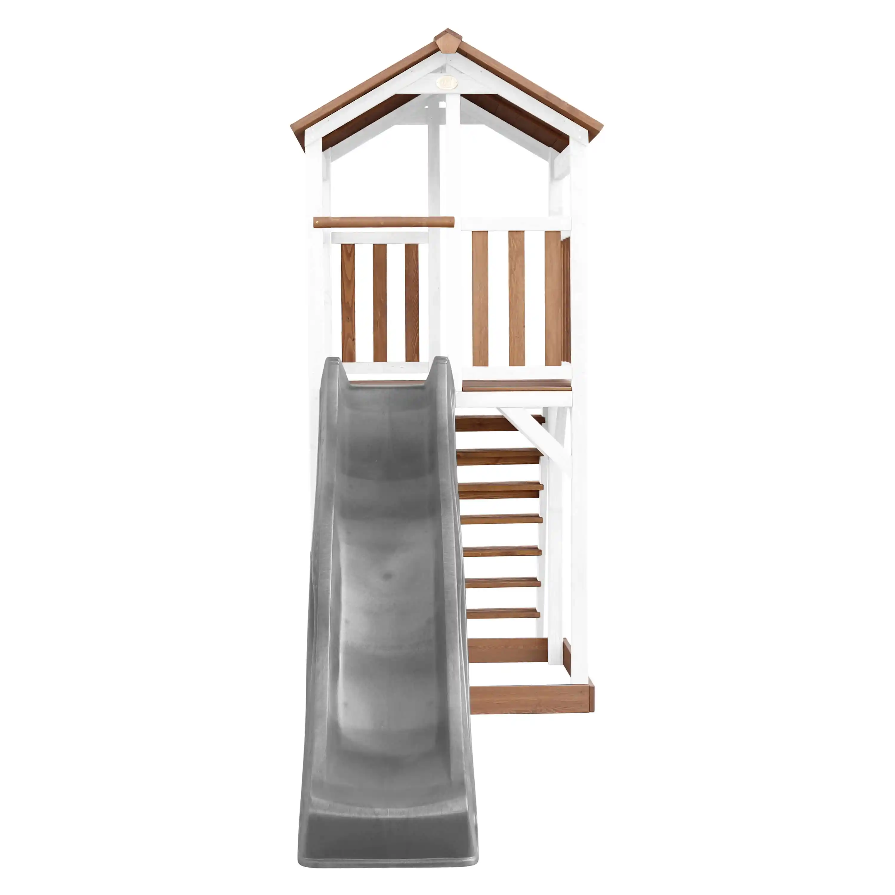 AXI Beach Tower Speeltoren Bruin/wit - Grijze Glijbaan