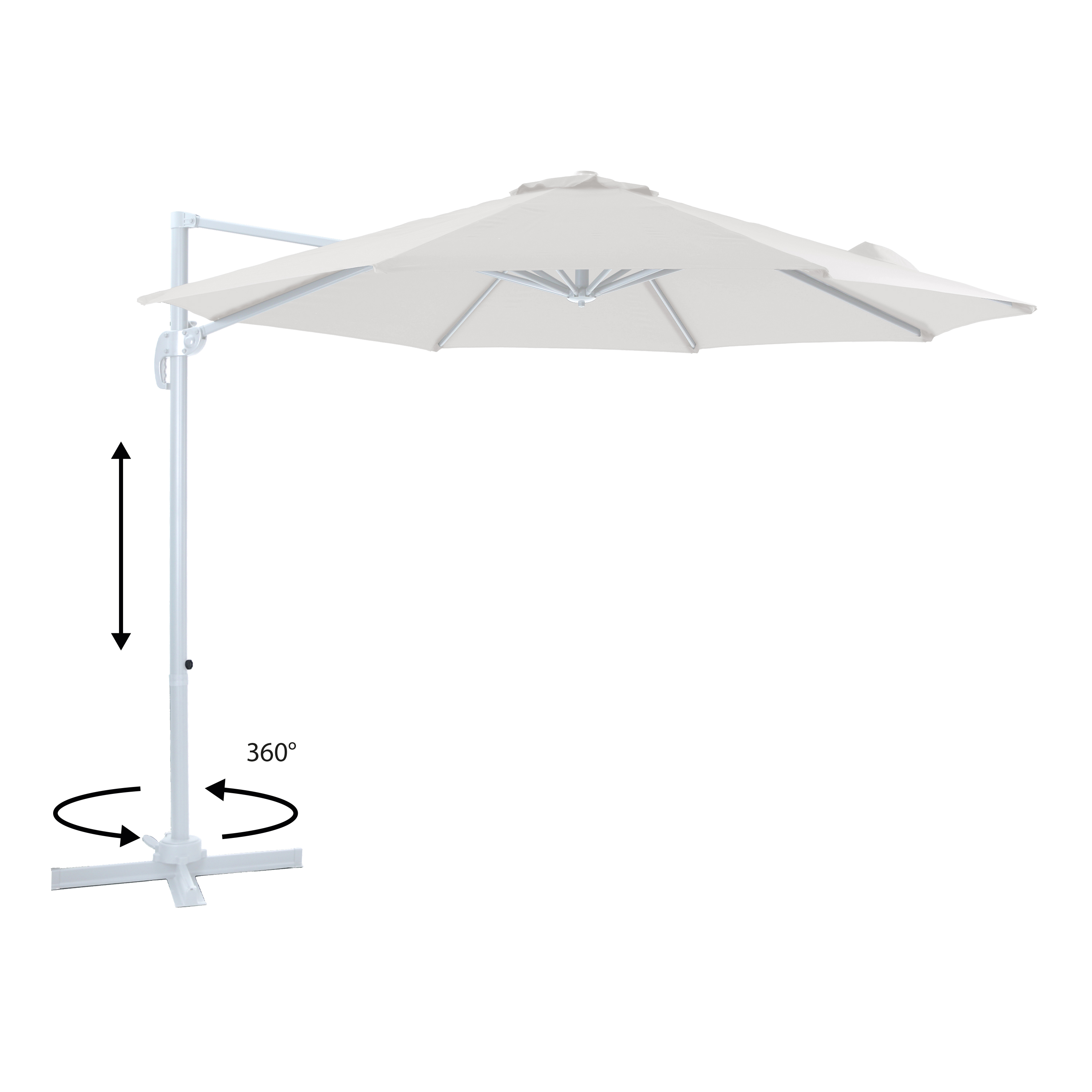 AXI Marisol Floating Parasol Ã˜ 300cm White/Beige 