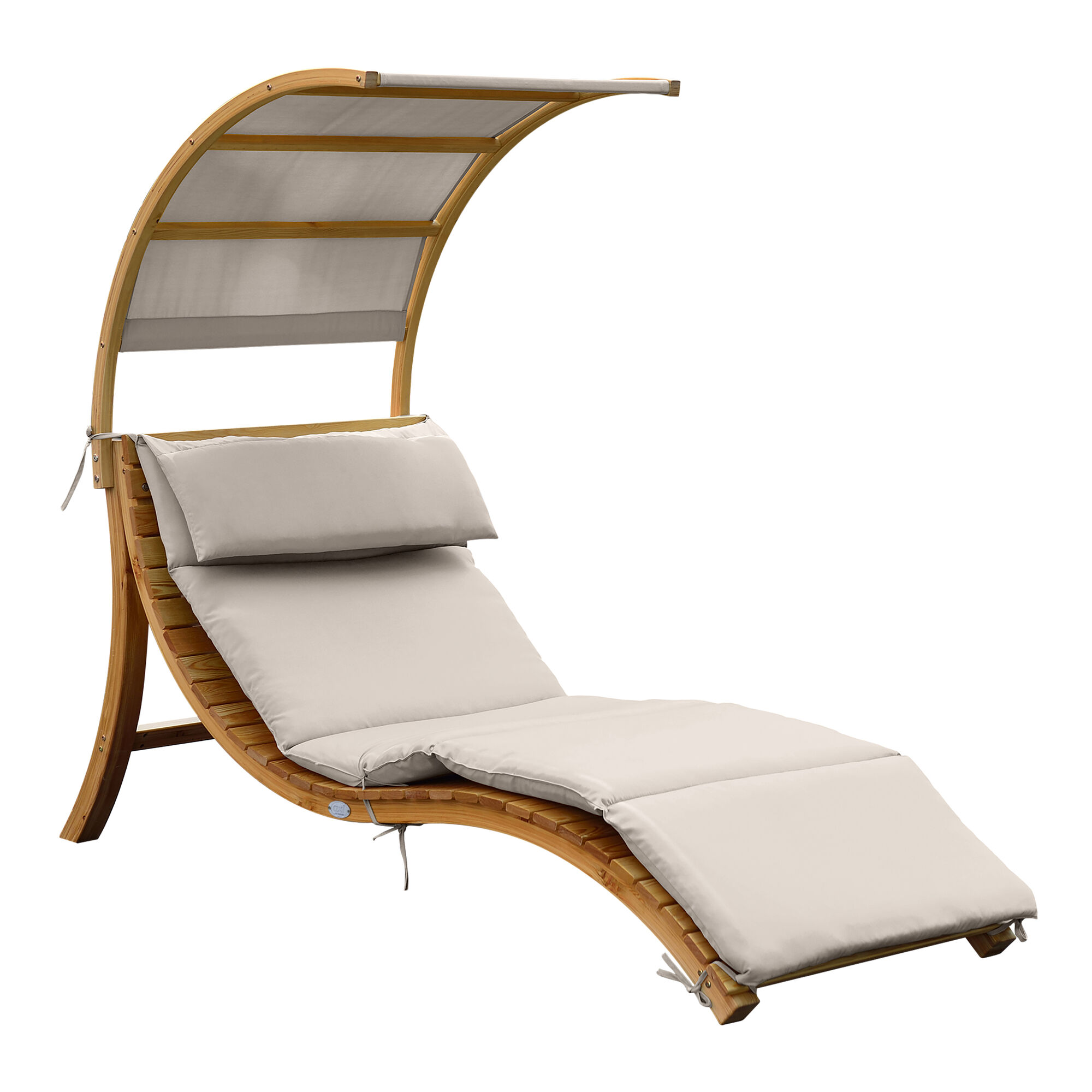 productfoto AXI Salina ligstoel met zonnescherm Beige