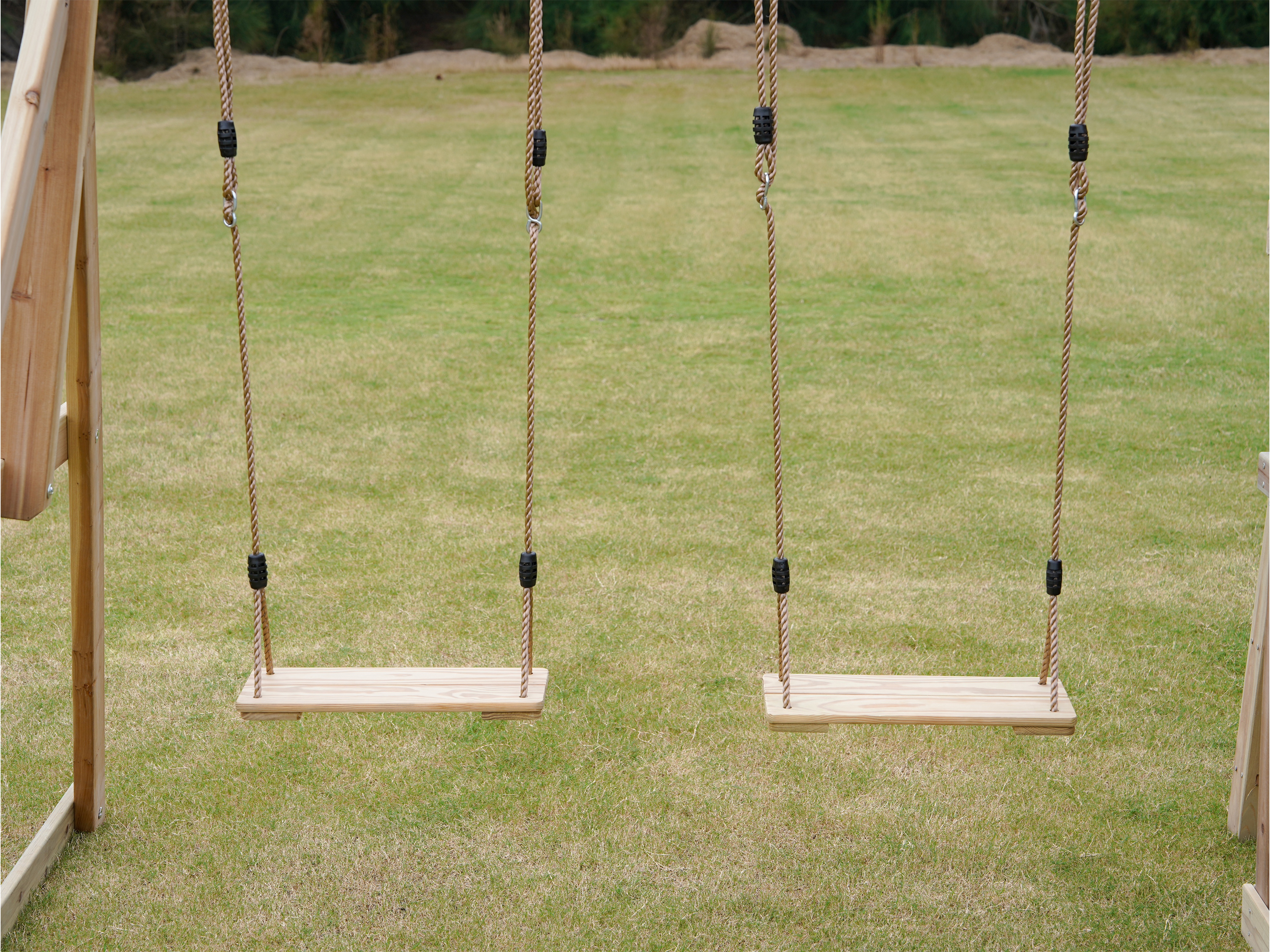 AXI Malik Climbing Frame with Double Swing Set - Lime Green Slide