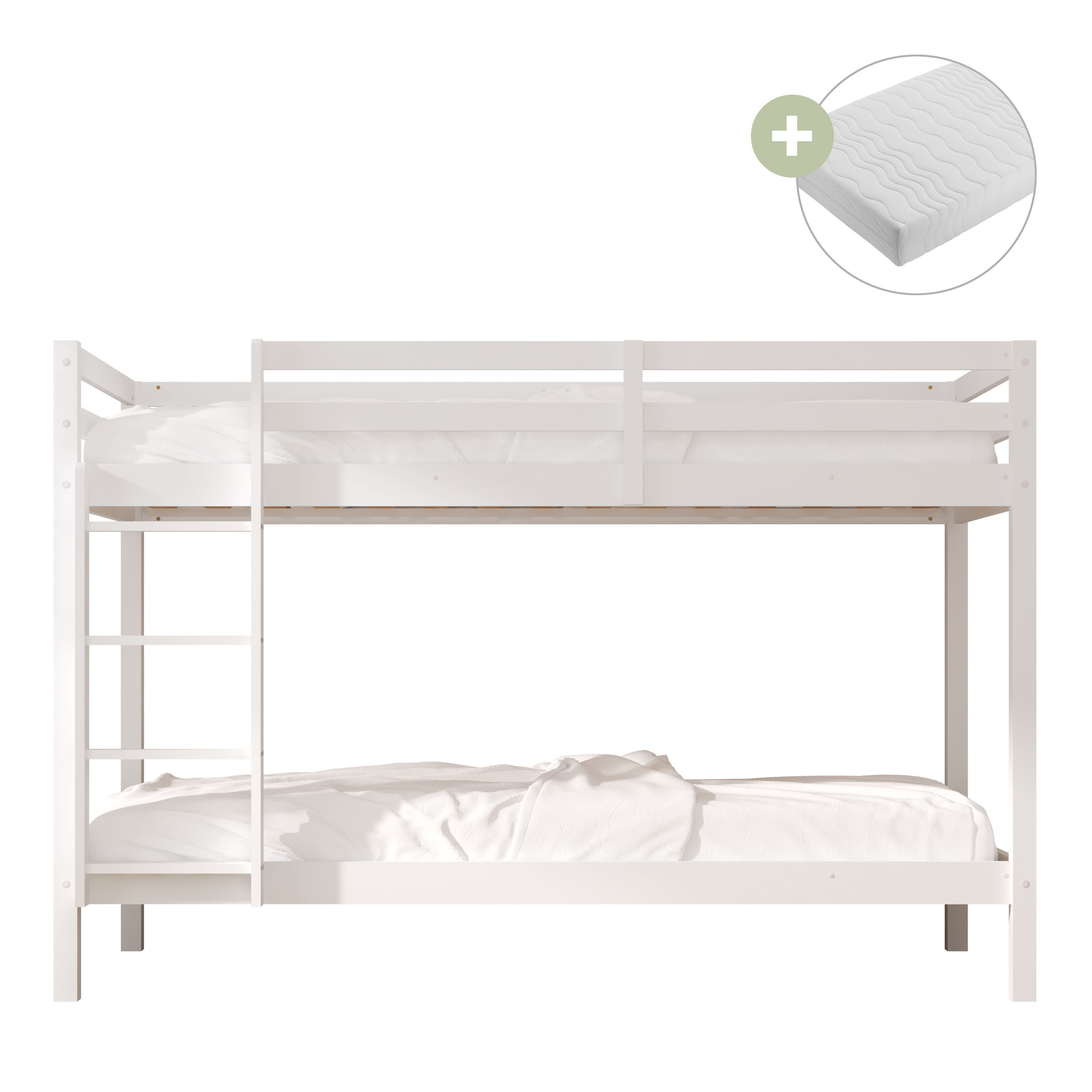 Sunny Jip Bunk Bed White – With 2 Mattresses