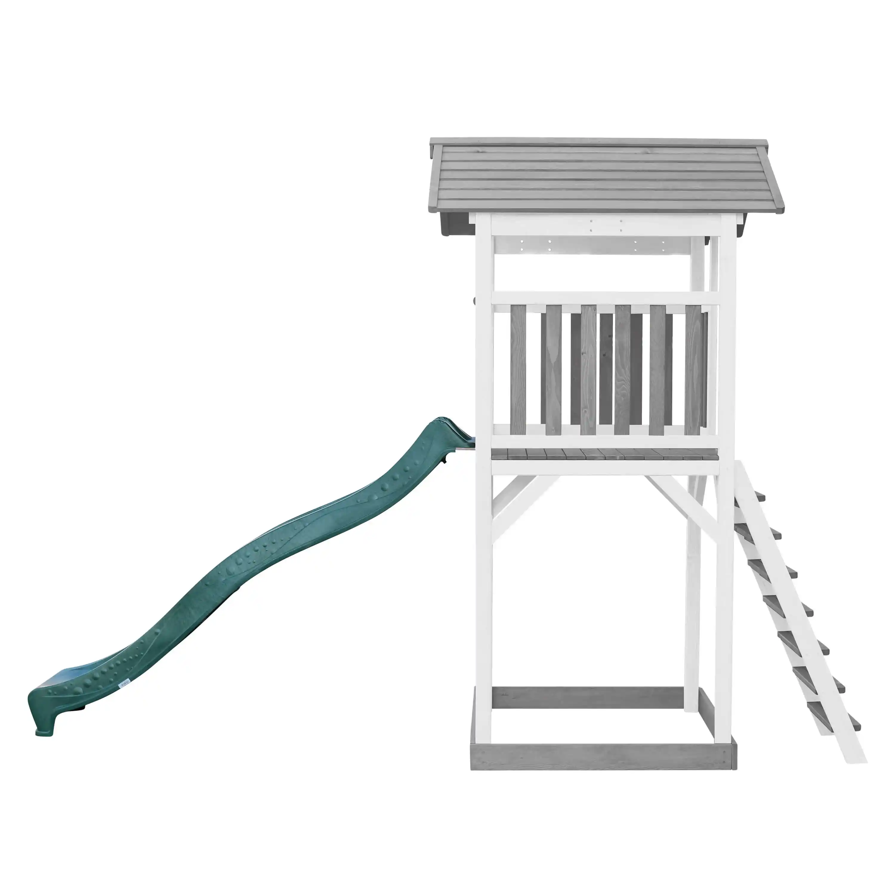 AXI Beach Tower Speeltoren Grijs/wit - Groene Glijbaan