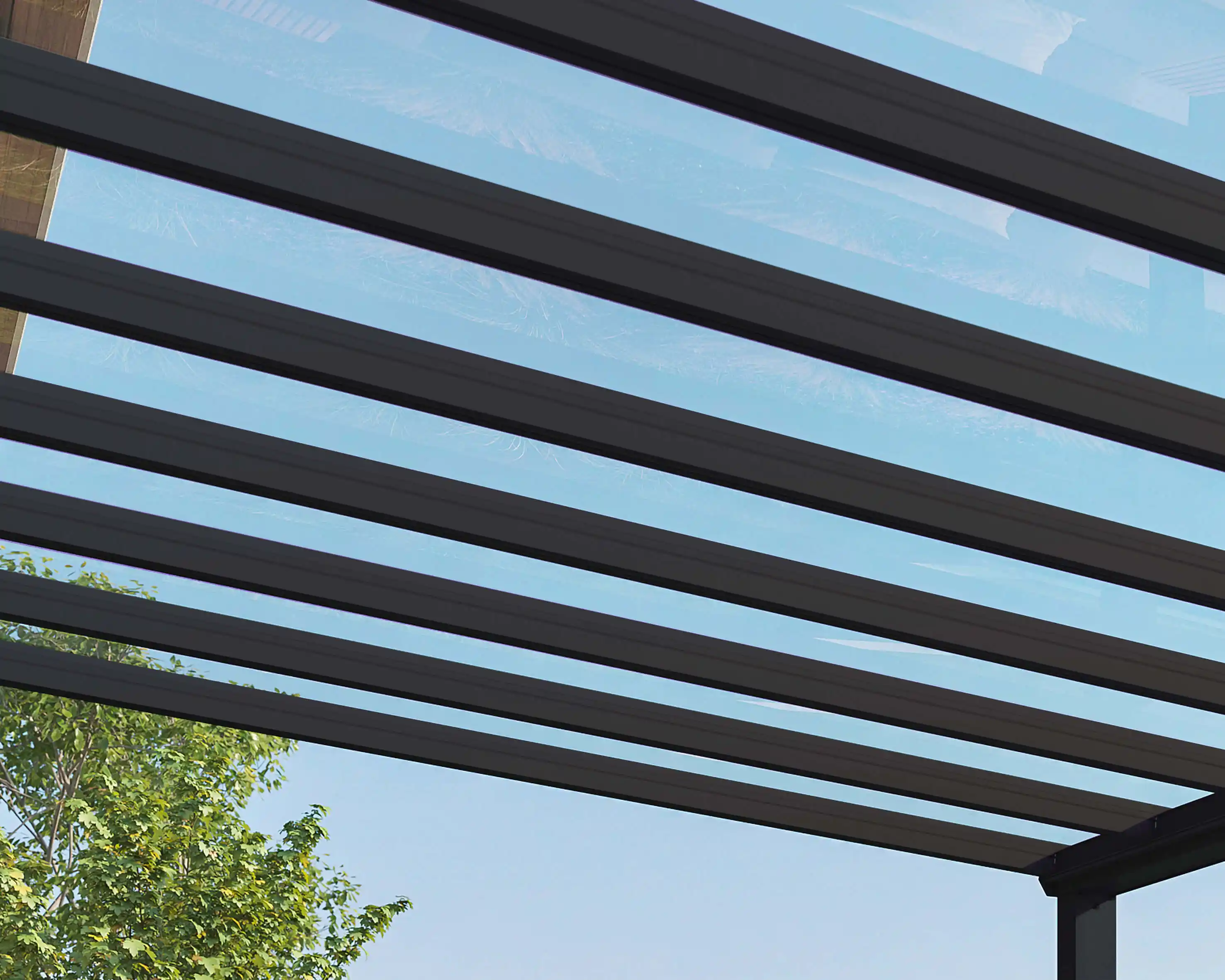Canopia Stockholm 340X515 cm Terrasoverkapping Donkergrijs Helder-7290108137095 Canopia Stockholm 340X515 cm Terrasoverkapping Donkergrijs Helder
