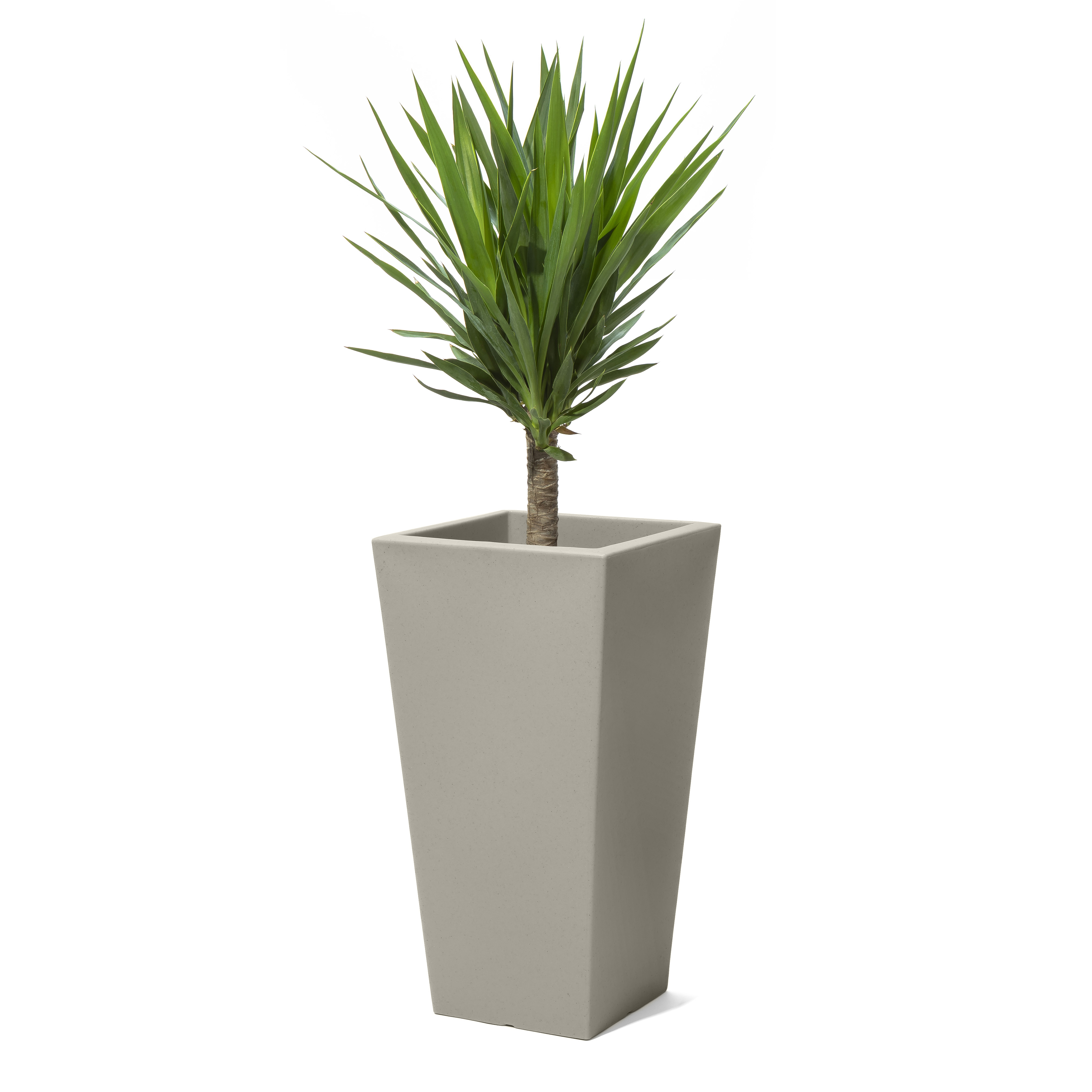 Step2 Tremont Square Conical Flower Pot Large - Concrete Grey