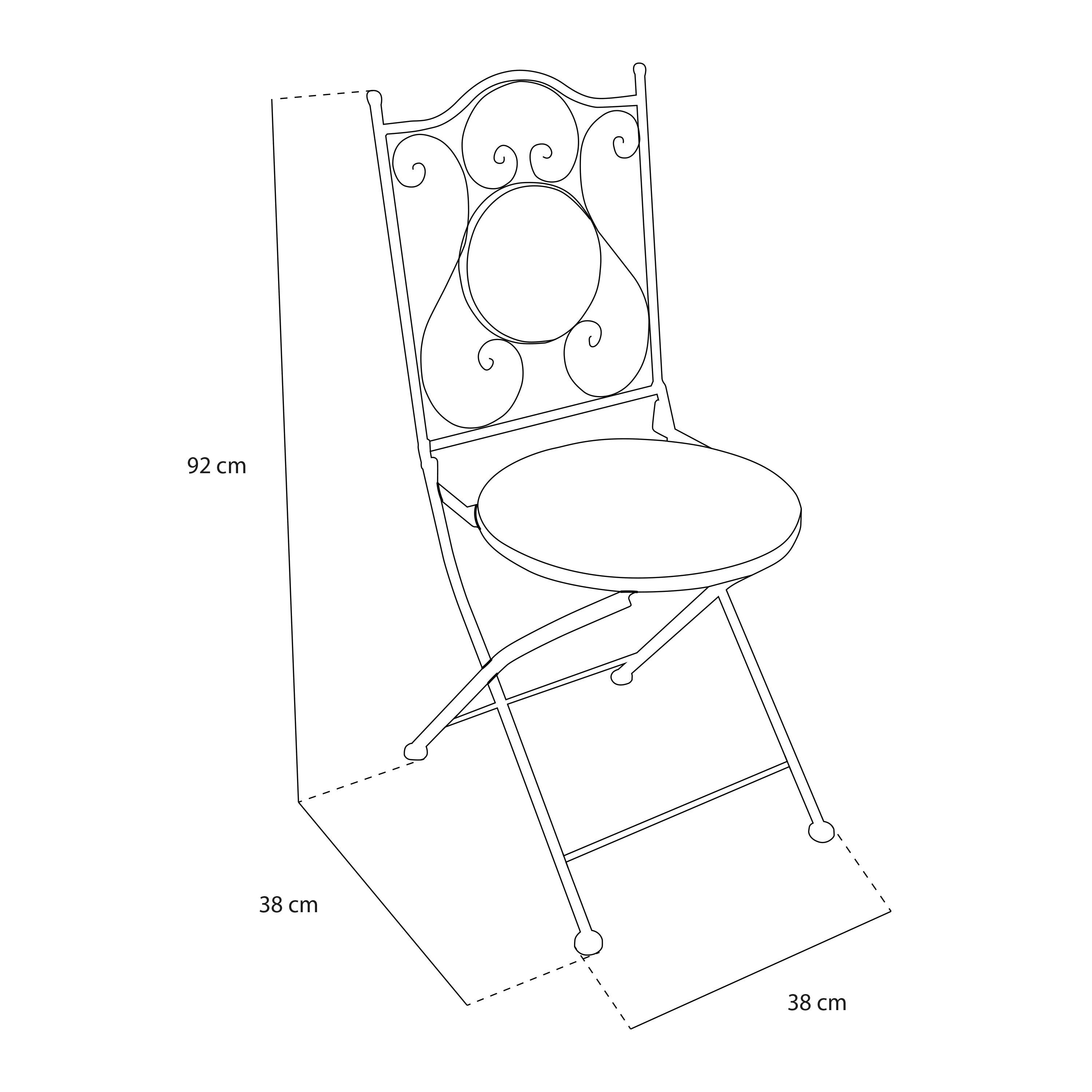 AXI Amélie Bistro Chairs Foldable Casa del Sol – Set 2 pieces