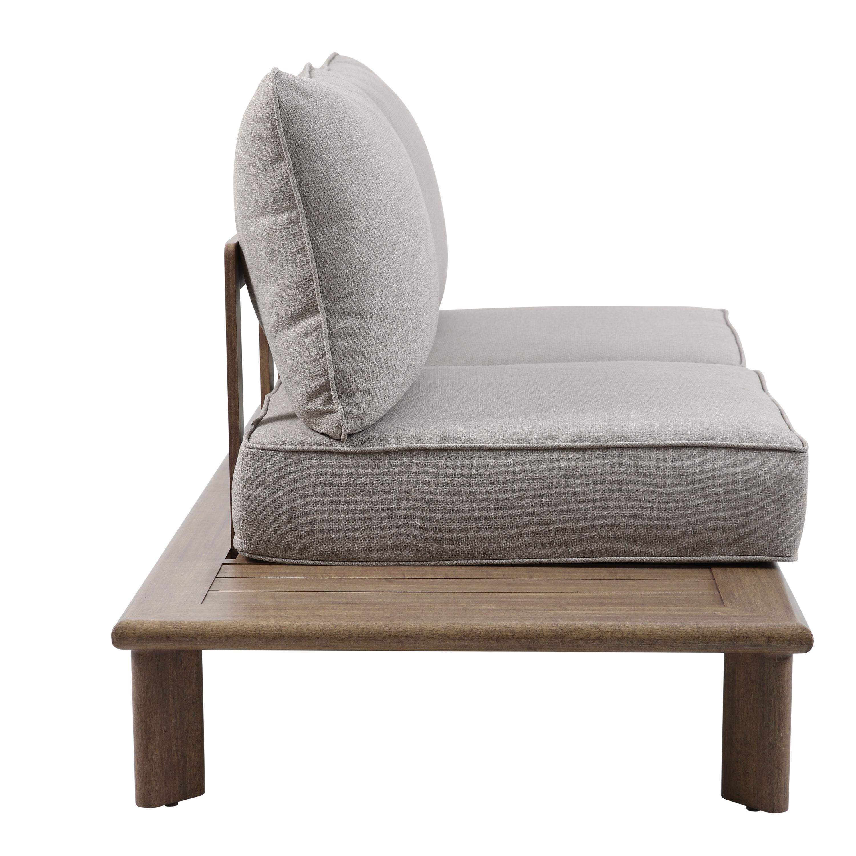 AXI Avery Lounge Set with Side Tables Wood-Look with Beige