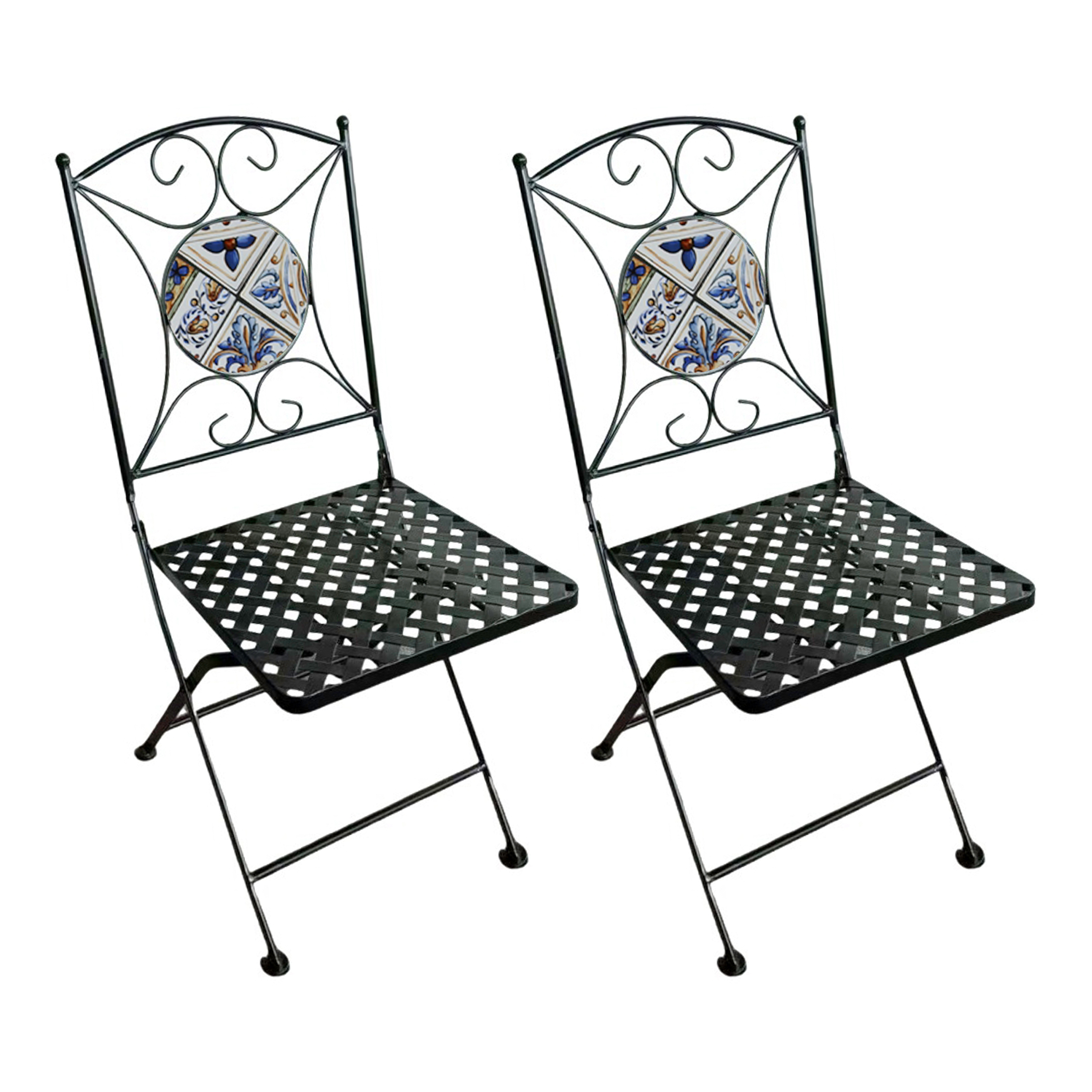 AXI Camilla Bistro Chairs Foldable Soft Blue – Set 2 pieces