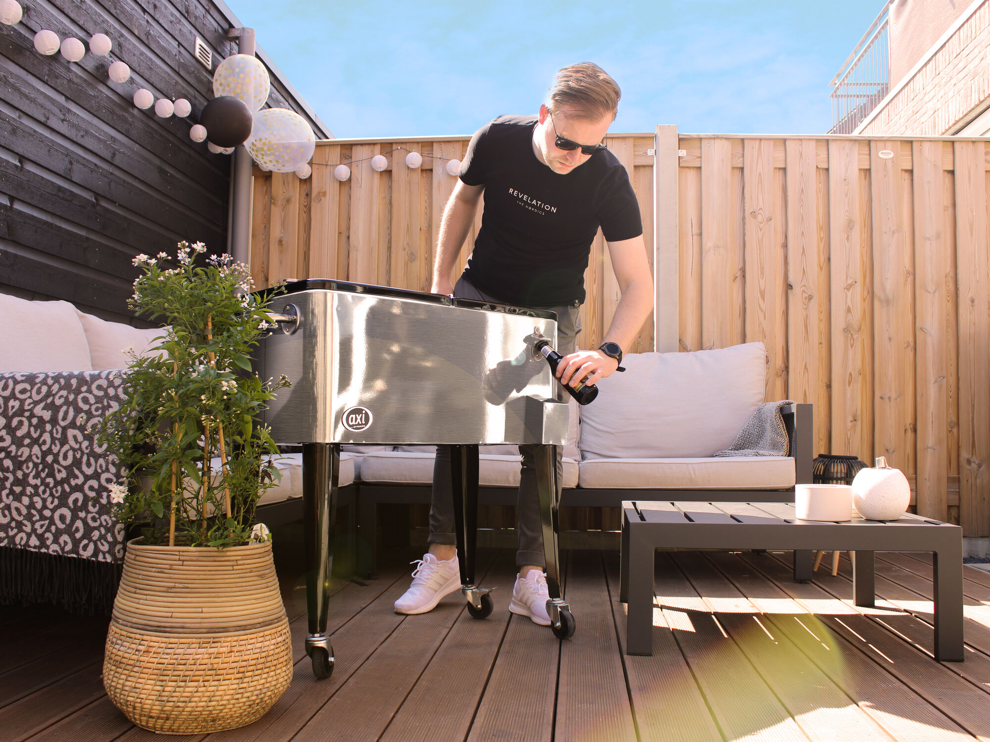 sfeerfoto AXI Retro Cooler RVS