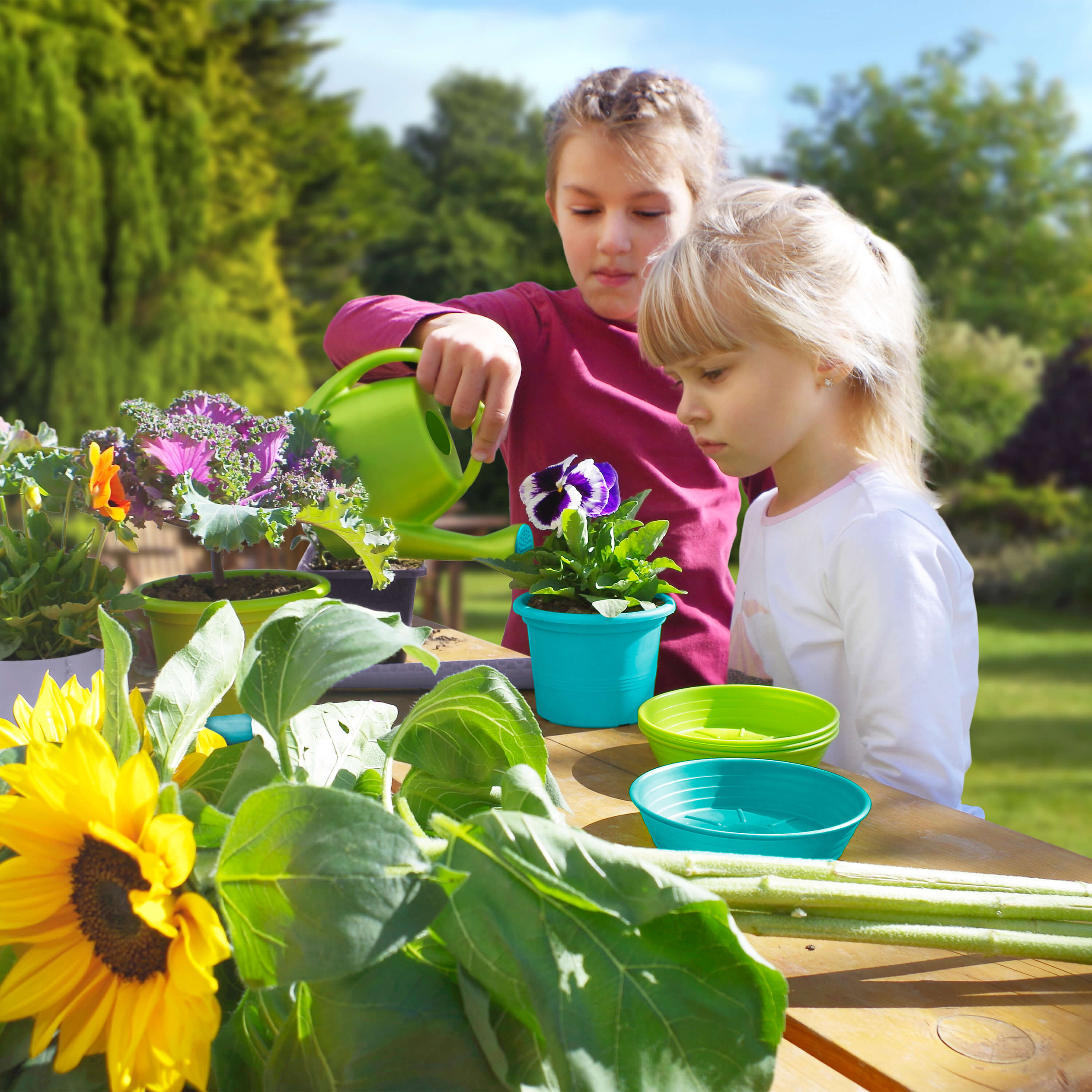 Gardenico Tuinset voor kinderen met bloempotten en tuingereedschap - 24 delig 