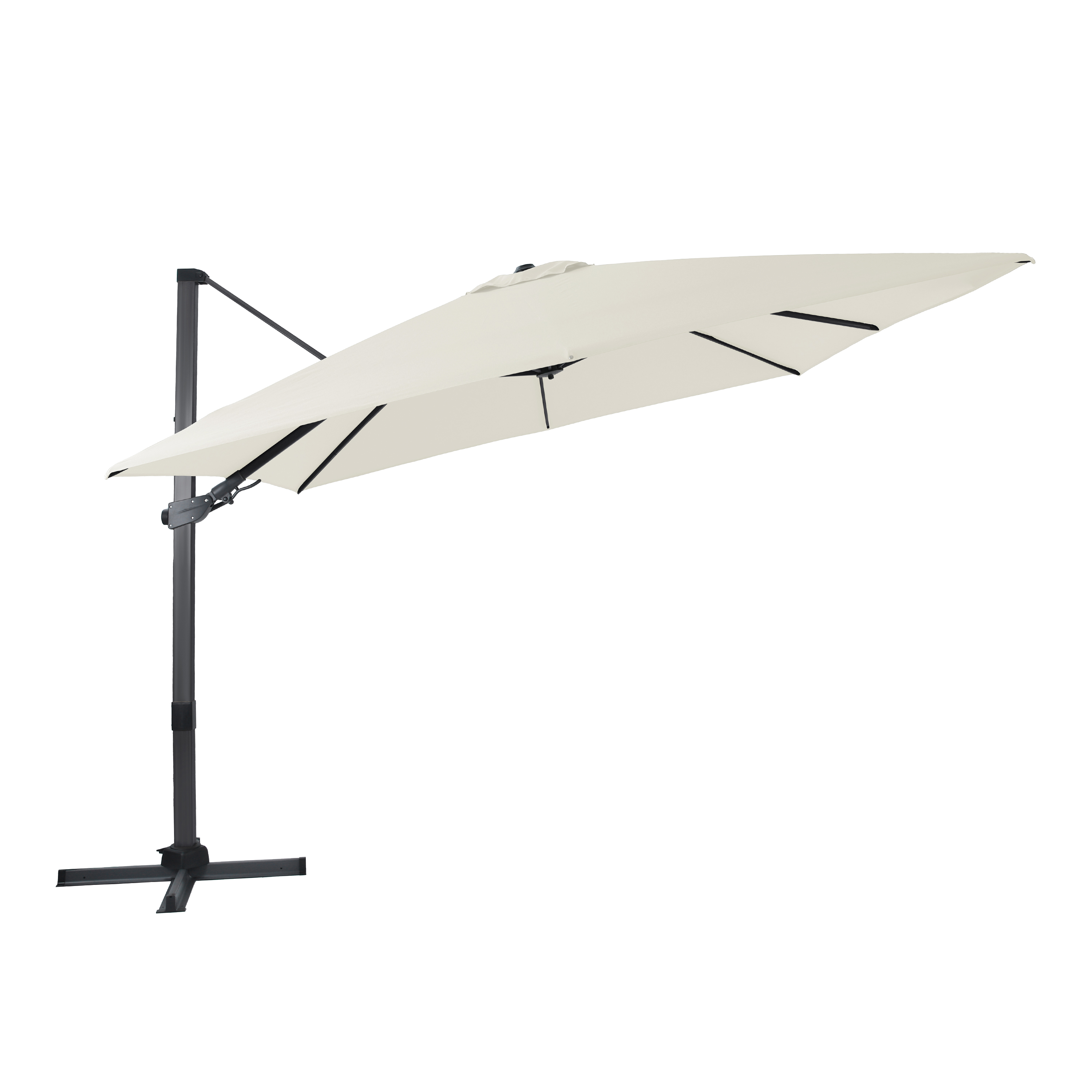 AXI Apollo Premium Zweefparasol 300x300cm Antraciet/beige 