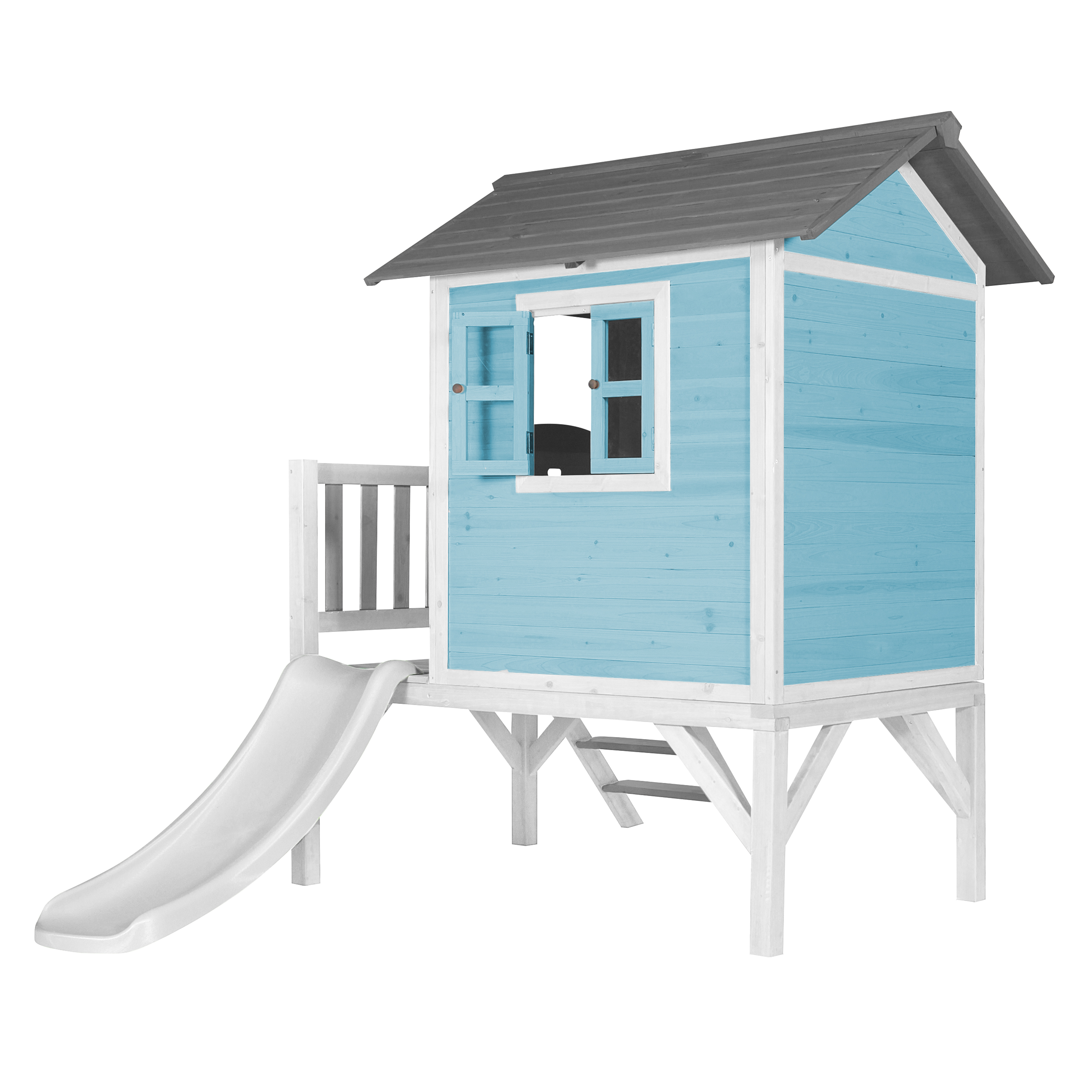 AXI Lodge XL Playhouse Caribbean Blue - White Slide