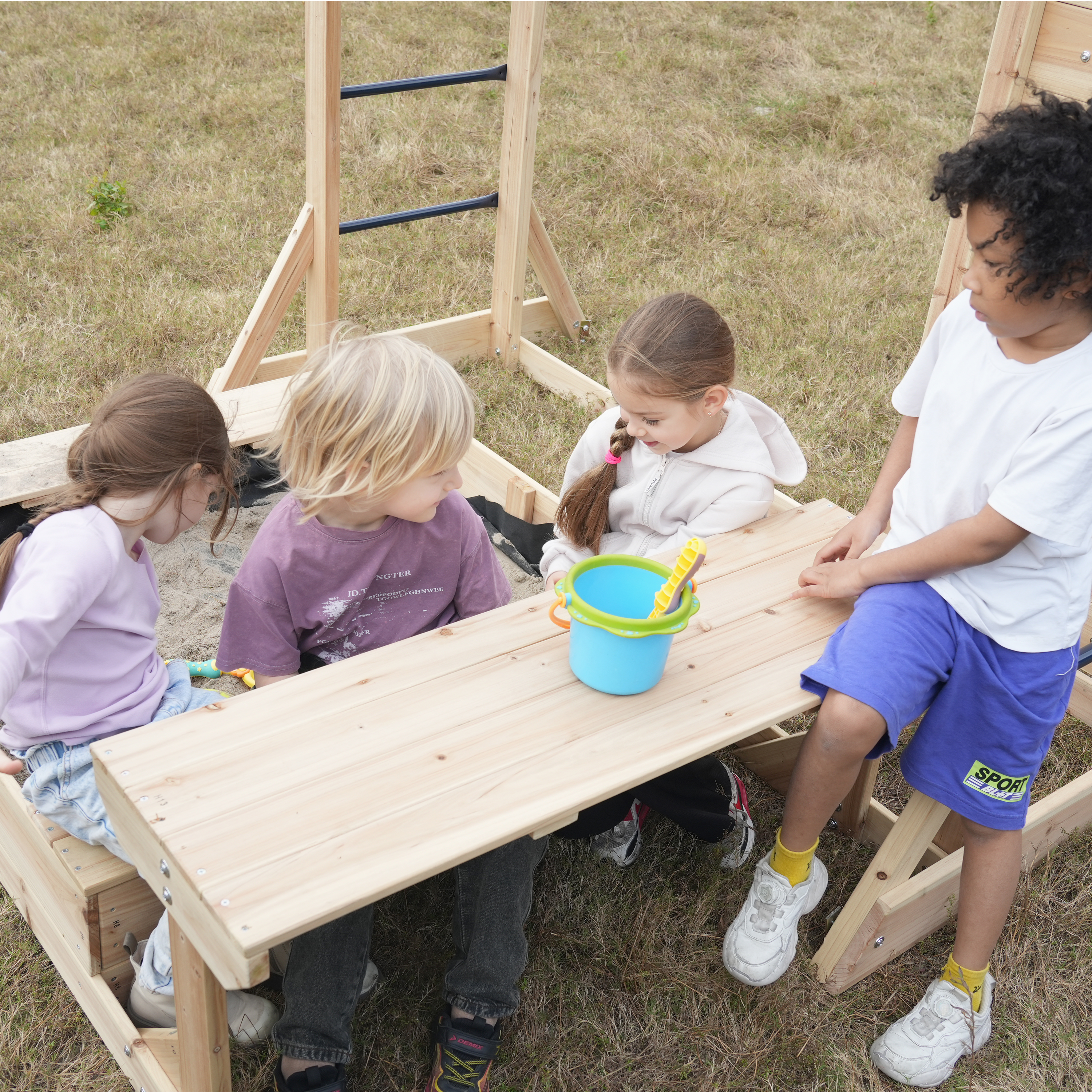 AXI Dex Climbing Frame with Sandbox, Monkey Bars and Picnic Table