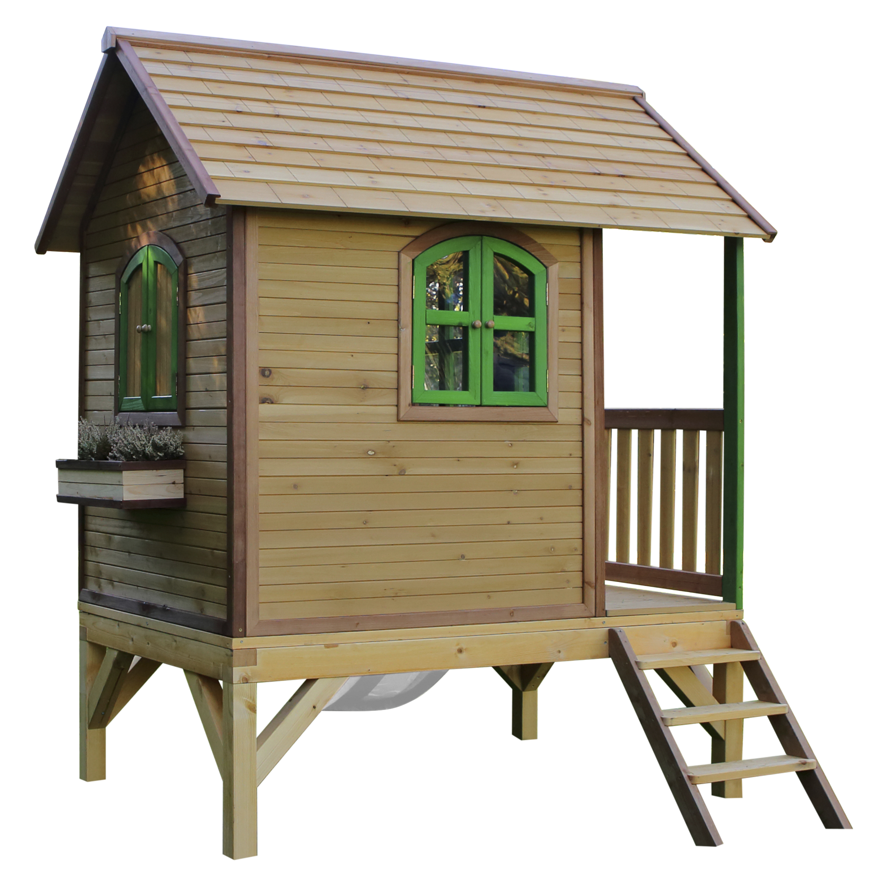 AXI Tom Playhouse Brown/Green - White Slide