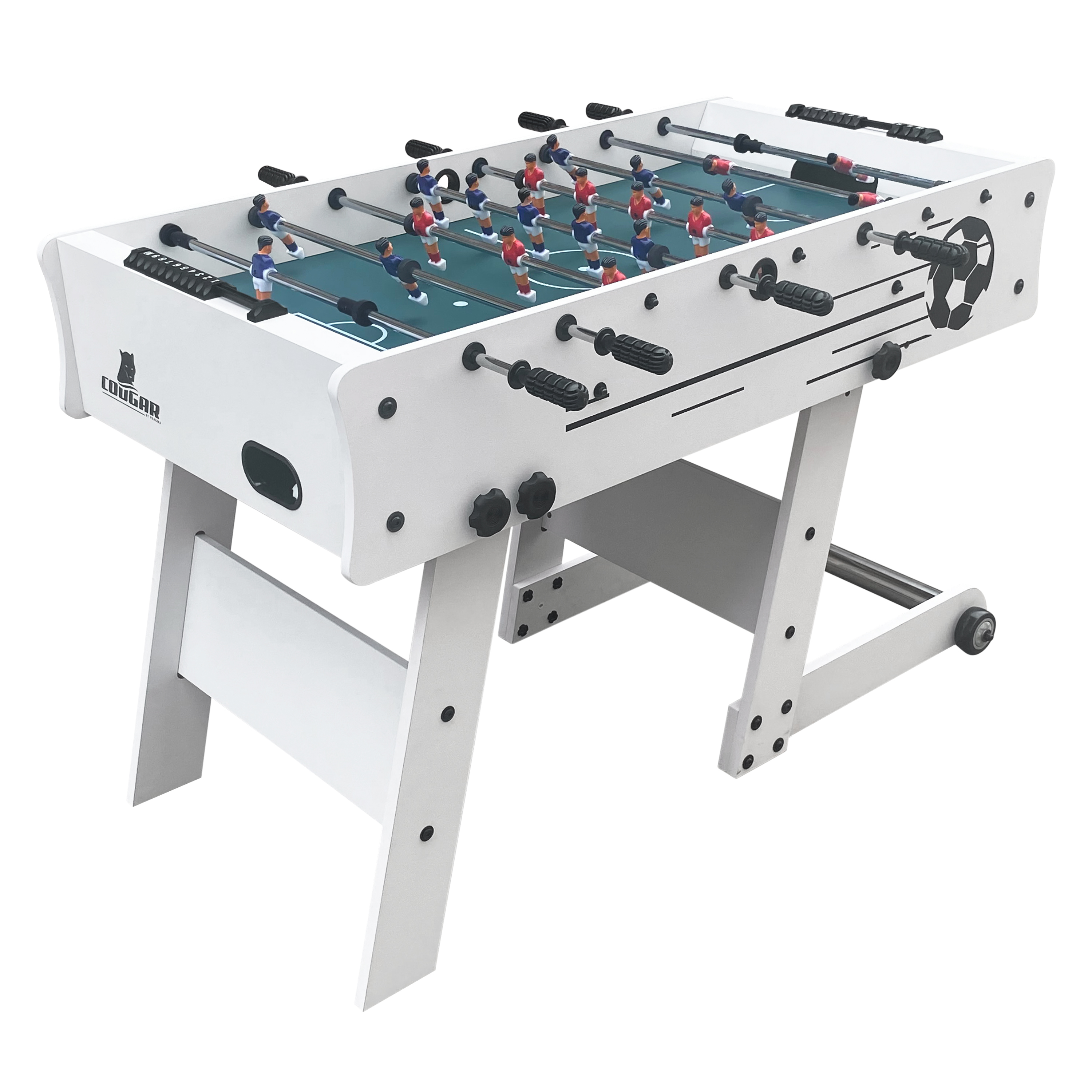 Cougar Scorpion Kick TS Folding Football Table - White