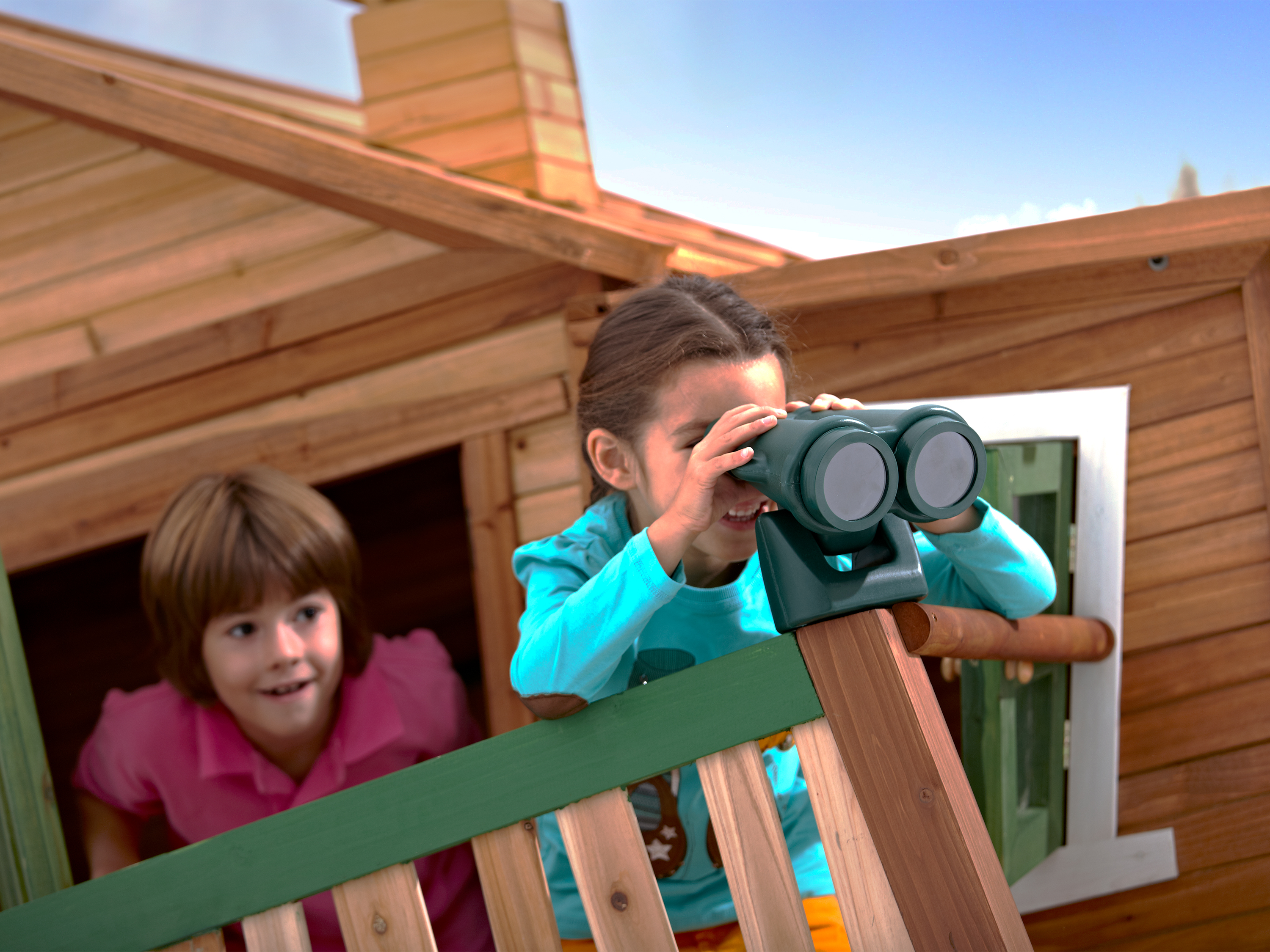 AXI Max Playhouse Brown/Green - Green Slide