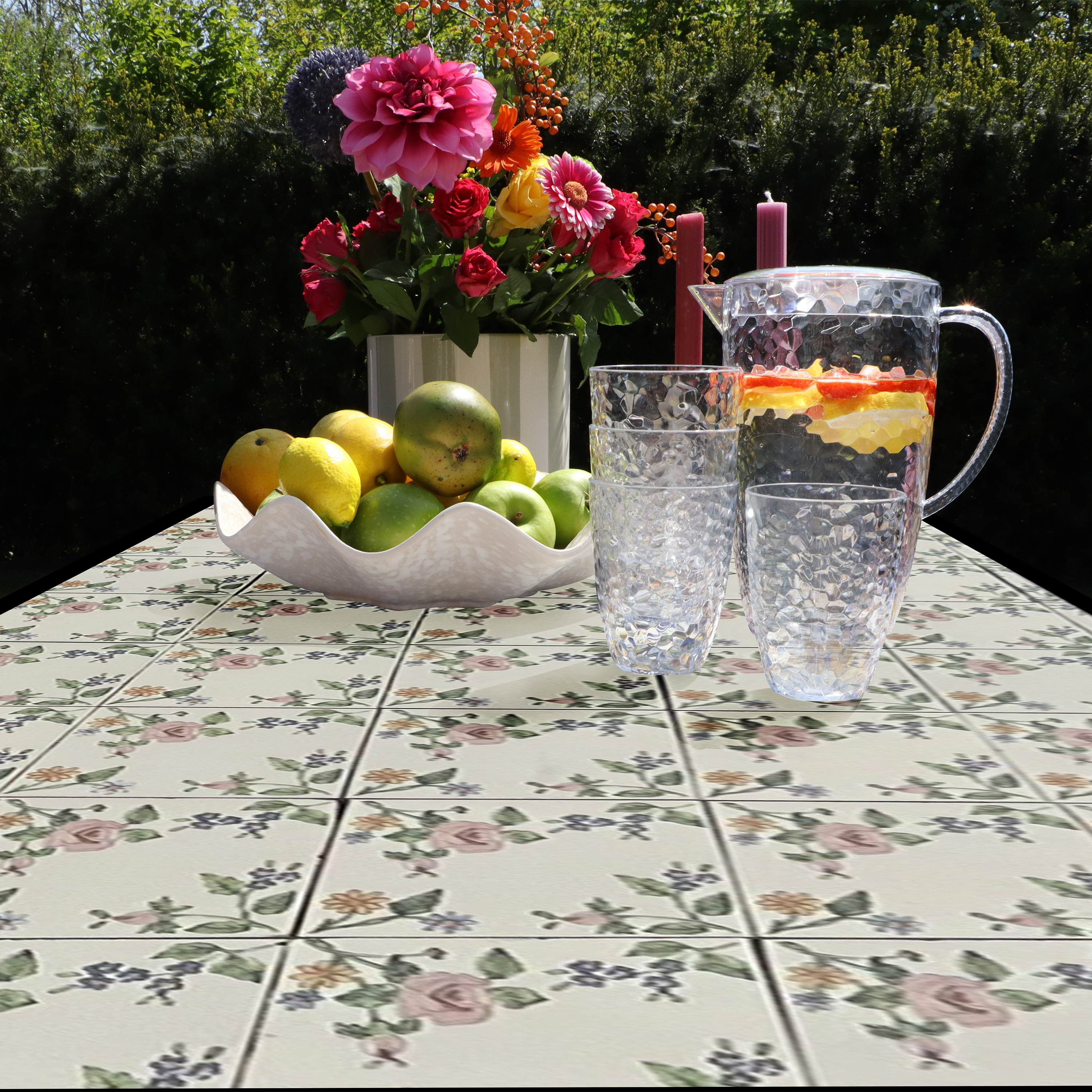 AXI Leonie 5-piece Bistro Set Mosaic - Romantic Rose