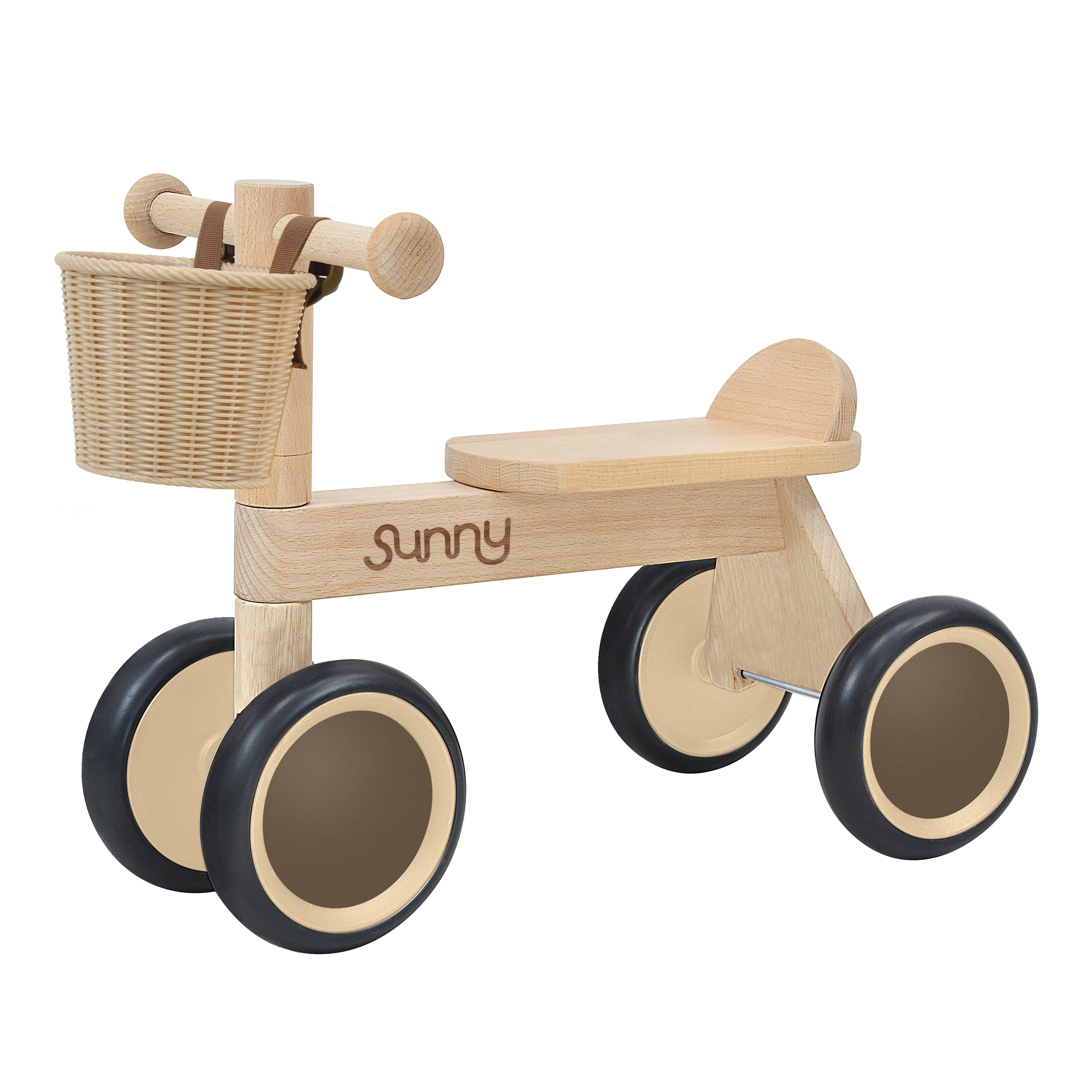 Sunny Mini Walker Houten Loopfiets incl. Opbergmandje