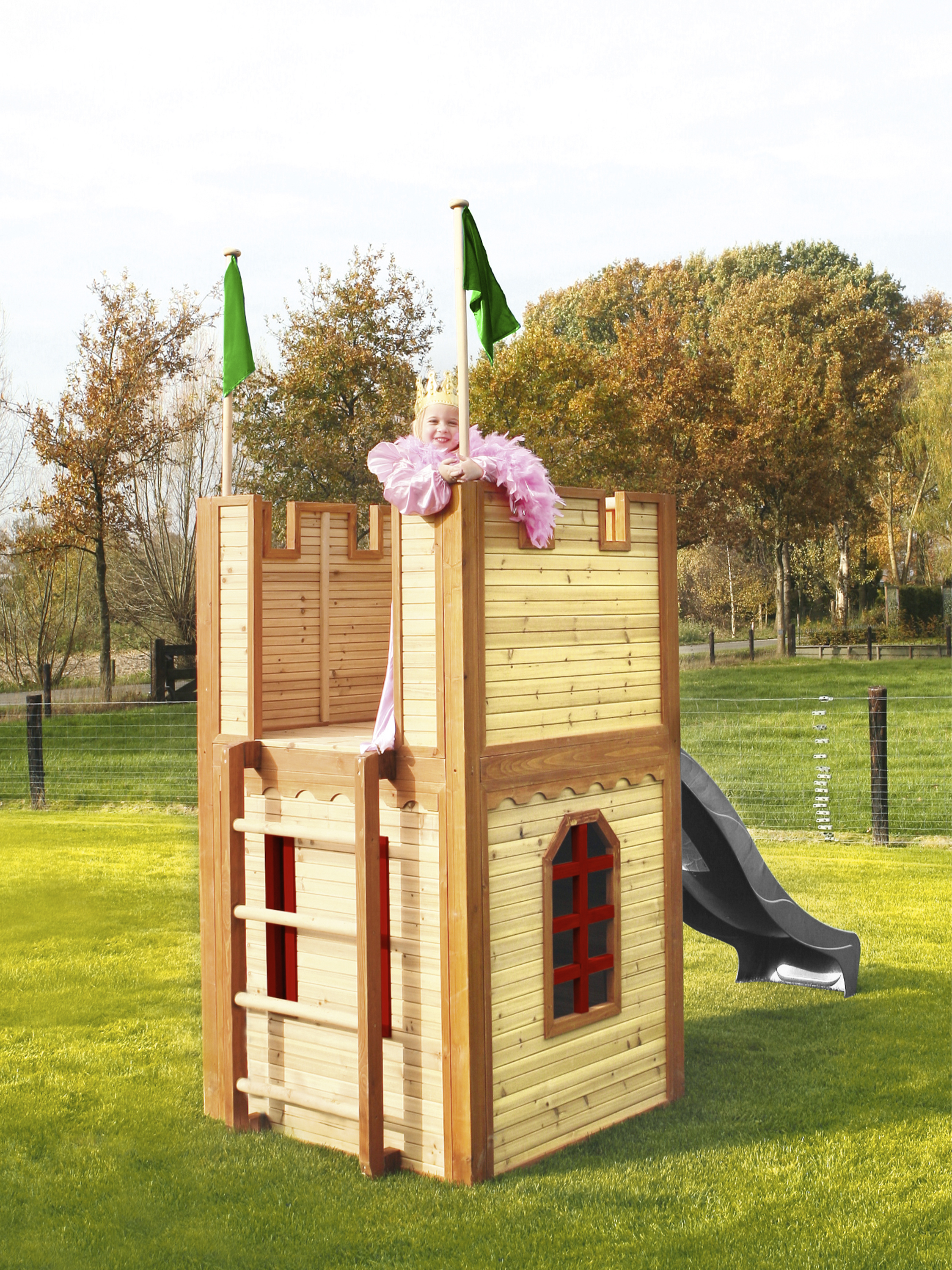 AXI Arthur Playhouse Brown/Red - Grey Slide