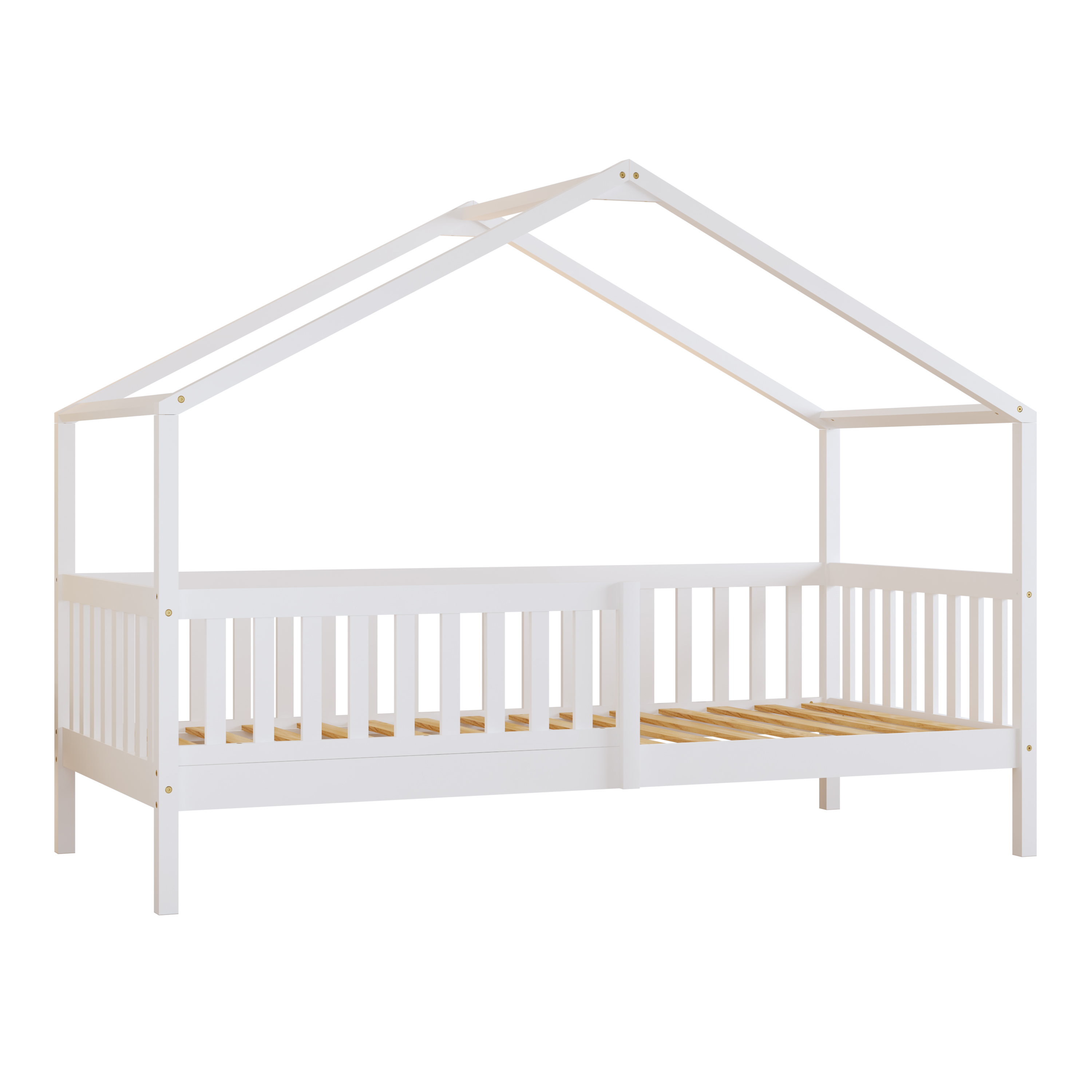 Sunny Kae House Bed with Guardrail White – Without Mattress
